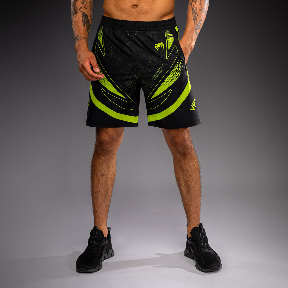 Short d’entraînement Venum Amazonia Reborn - Noir/Vert
