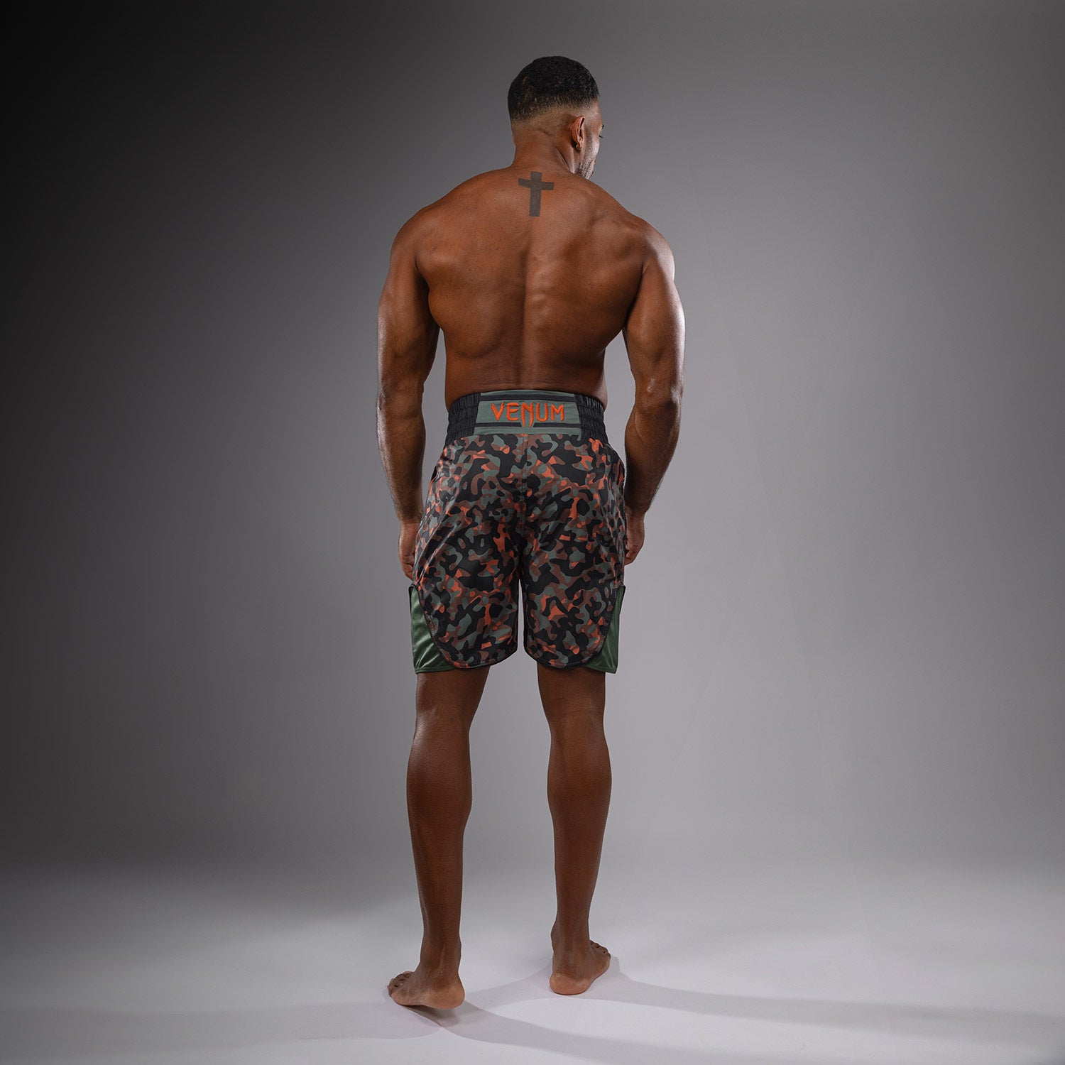 Short de boxe Venum Jungle Ops - Kaki/Orange - product-type_Shorts de boxe