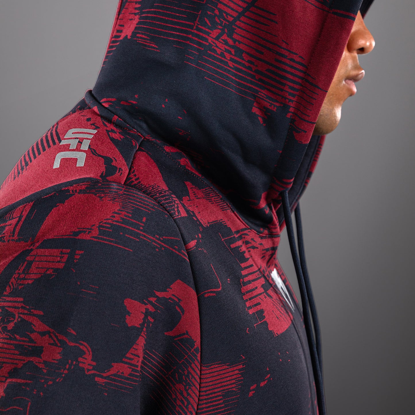 Sweat à capuche Homme UFC Zenith by Venum Authentic Fight Week - Bleu marine/Bordeaux/Argent - product-type_Sweatshirts