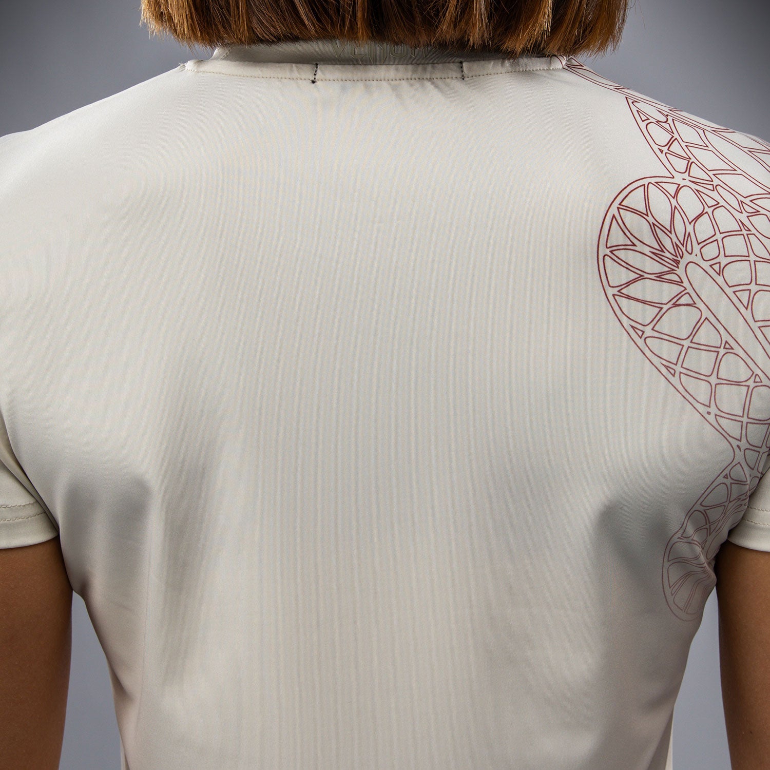 T-shirt Dry-Tech pour Femmes Venum Serpenti – Ivoire/Bordeaux - product-type_T-Shirts de Compression