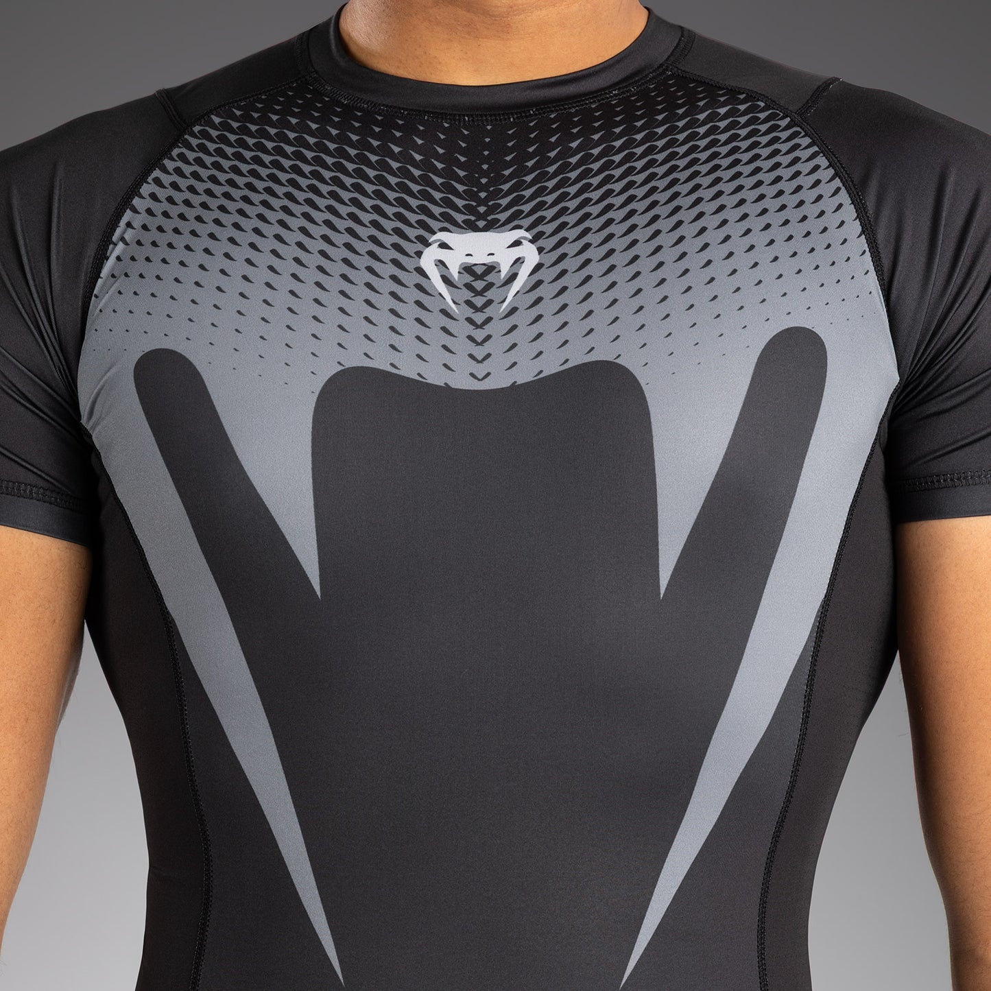 Rashguard Venum No Gi - Noir/Gris Argenté