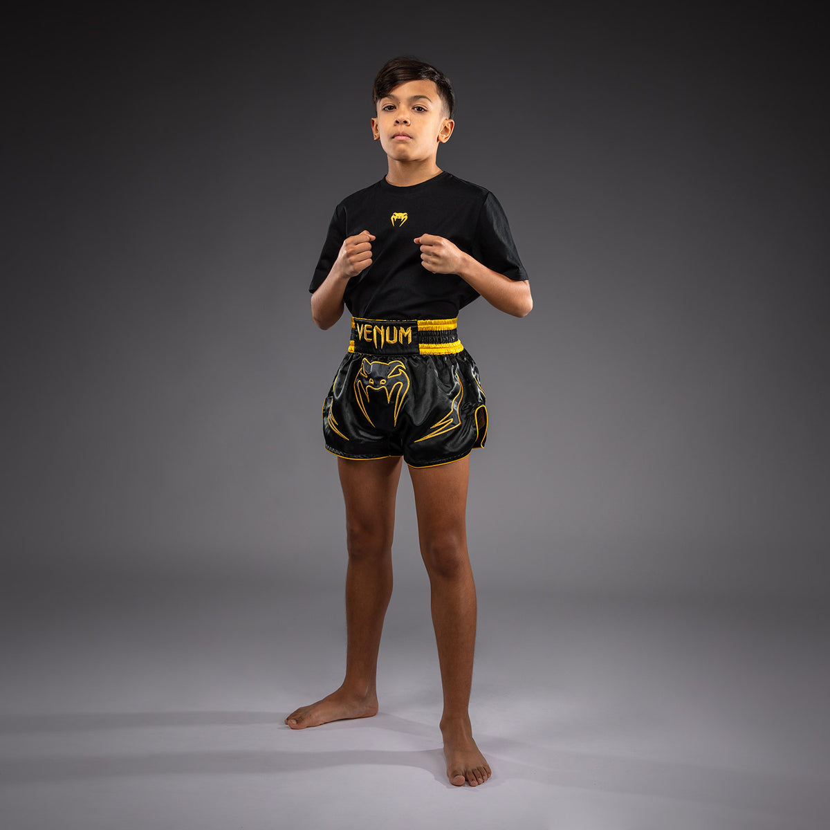 Short de Muay Thai Pour Enfant Venum Bangkok Fury - Noir/Or