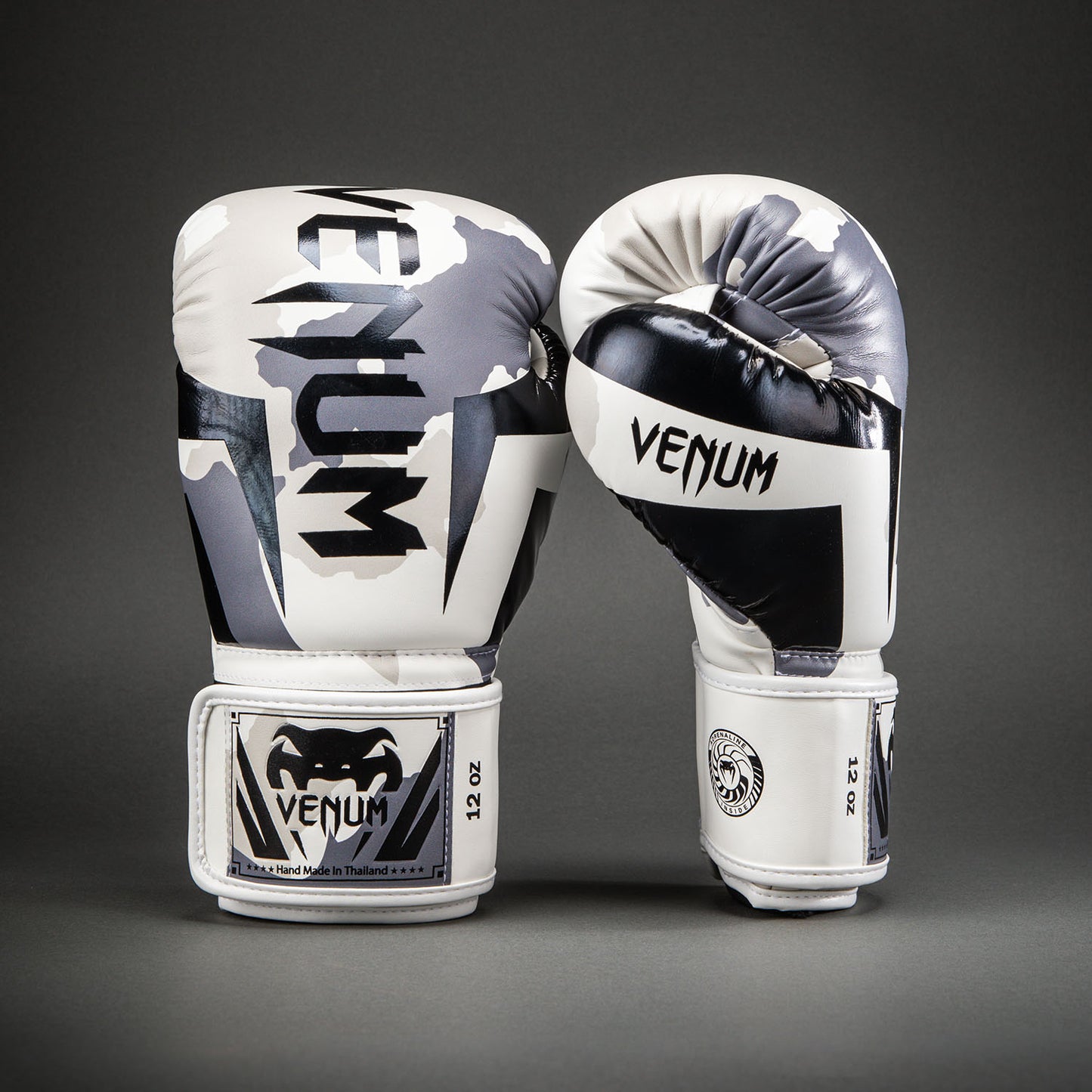 Gants de boxe Venum Elite Camo - Blanc/Gris Clair