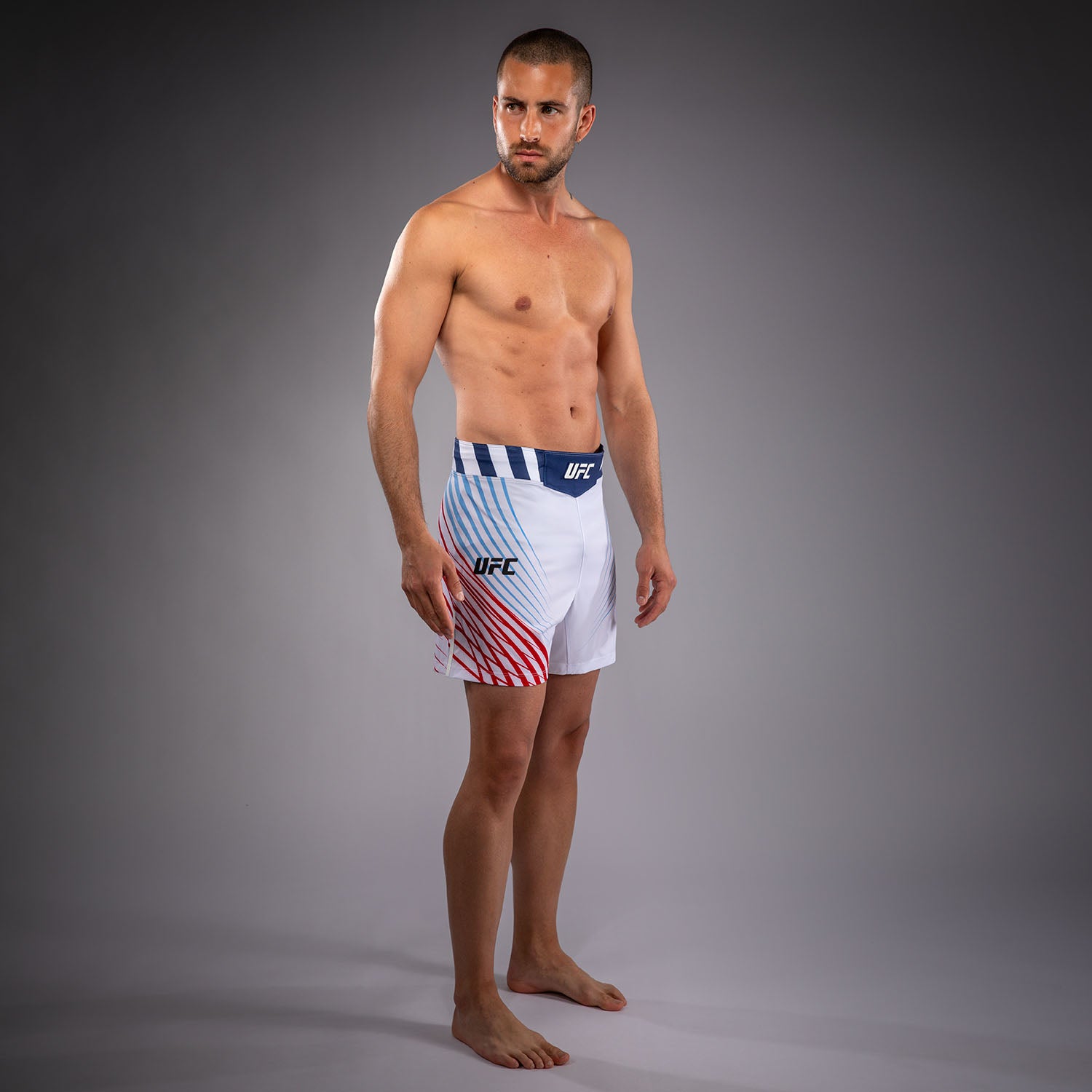 UFC Freedom 250 by Venum Authentic Fight Night Short de combat Personnalisé coupe courte pour homme - Blanc - product-type_Shorts de MMA