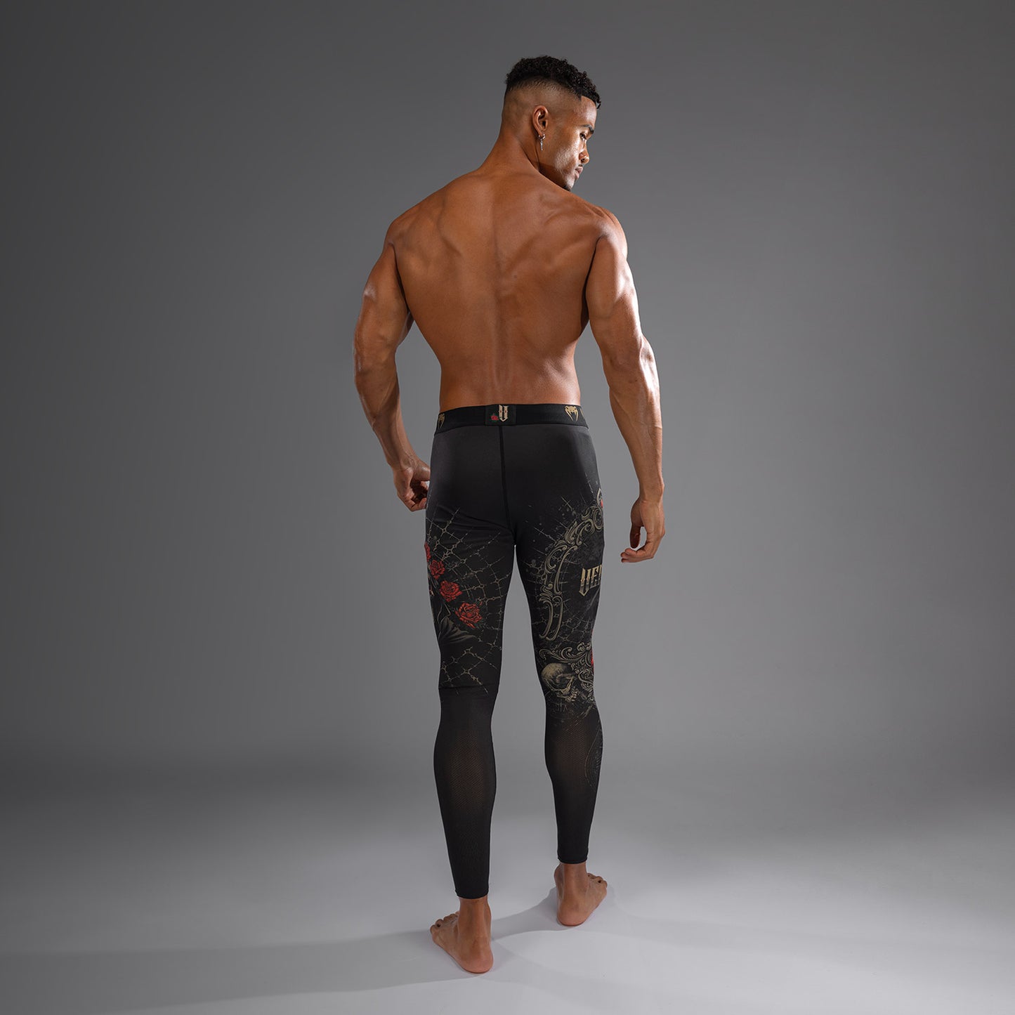 Pantalon de Compression pour Hommes Venum Santa Muerte 5.0 - Noir Profond/Or - product-type_Pantalons de Compression