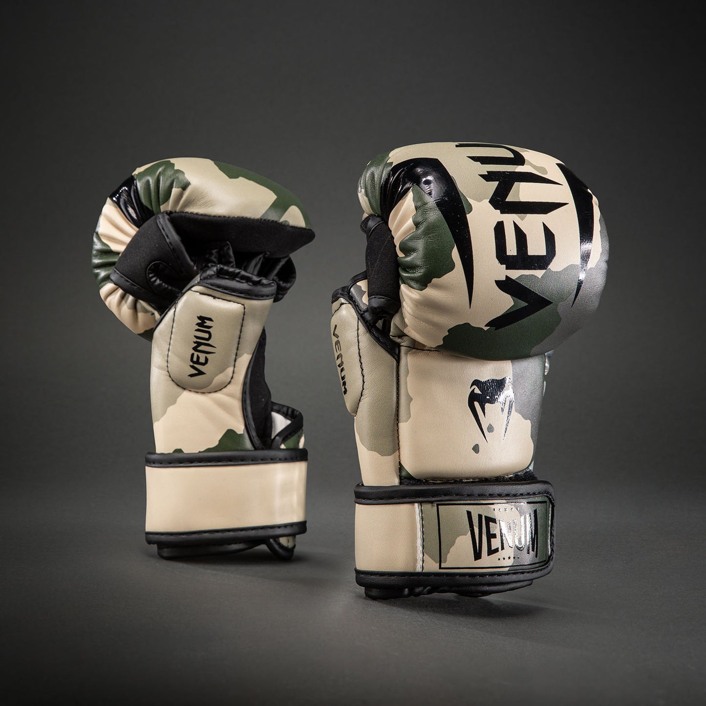 Gants de Sparring Venum Elite - Kaki/ Blanc Cassé