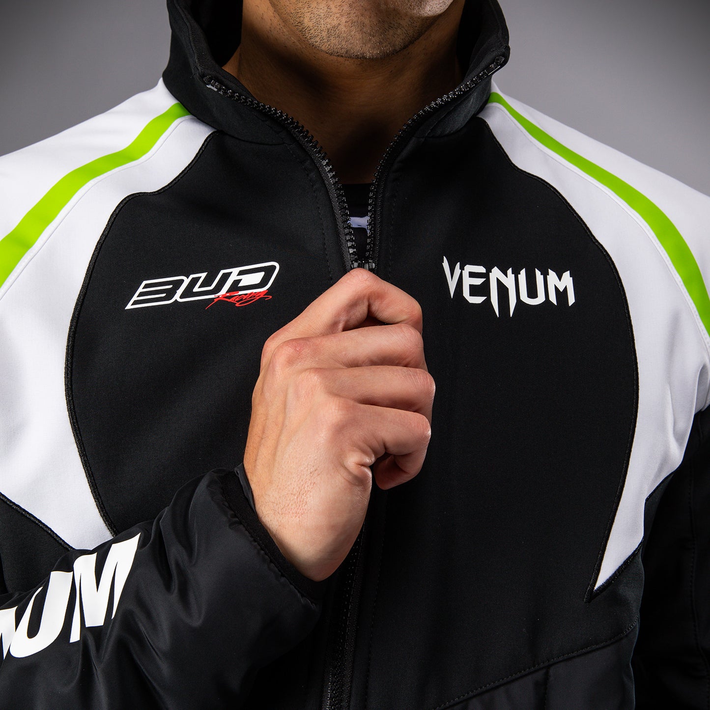 Veste pour Hommes Venum x Bud Racing - Noir/Blanc/Citron Vert - product-type_Vestes