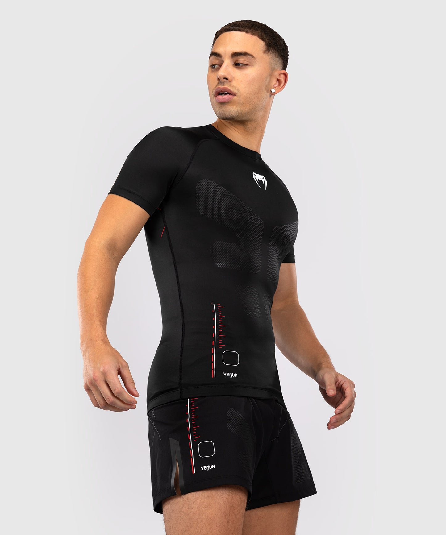 Rashguard Manches Courtes Venum Tactical XT- Noir/Rouge Feu - product-type_T-Shirts de Compression