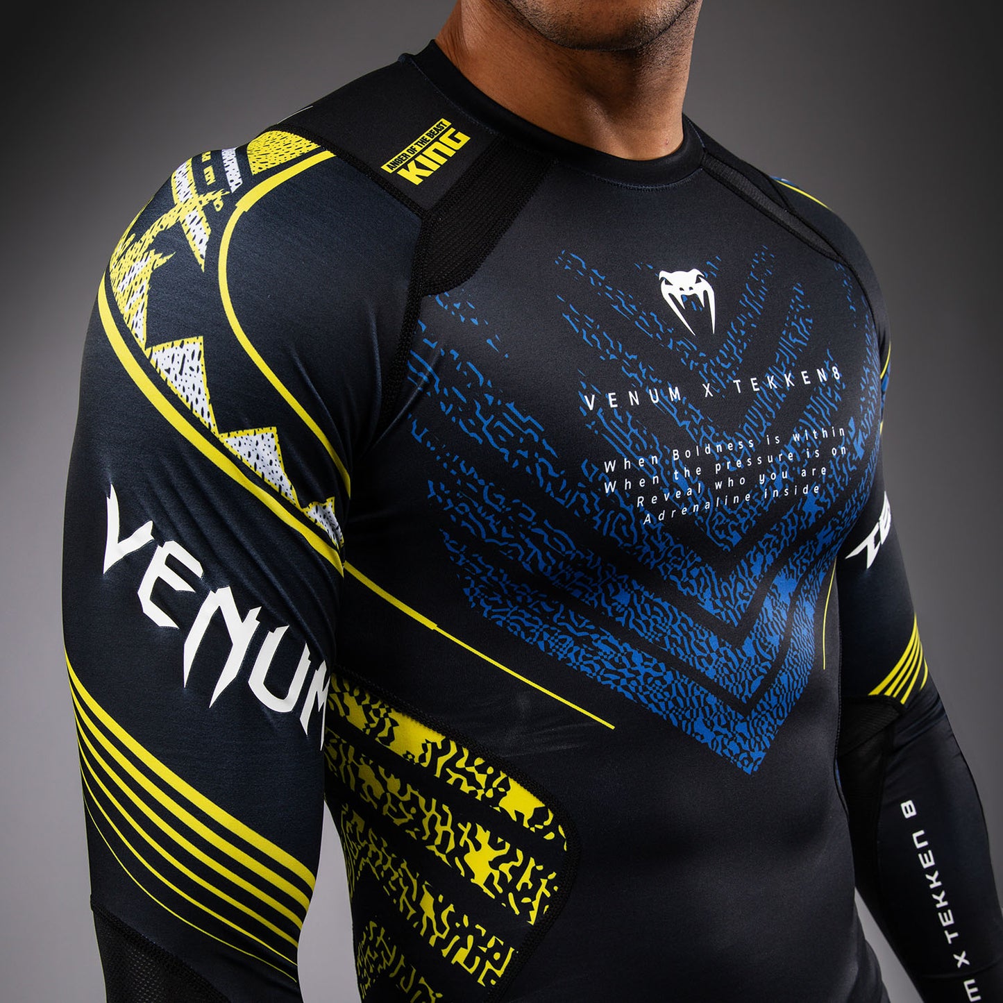 Rashguard à Manches Longues King Venum x TEKKEN 8 - Noir/Jaune - product-type_T-Shirts de Compression