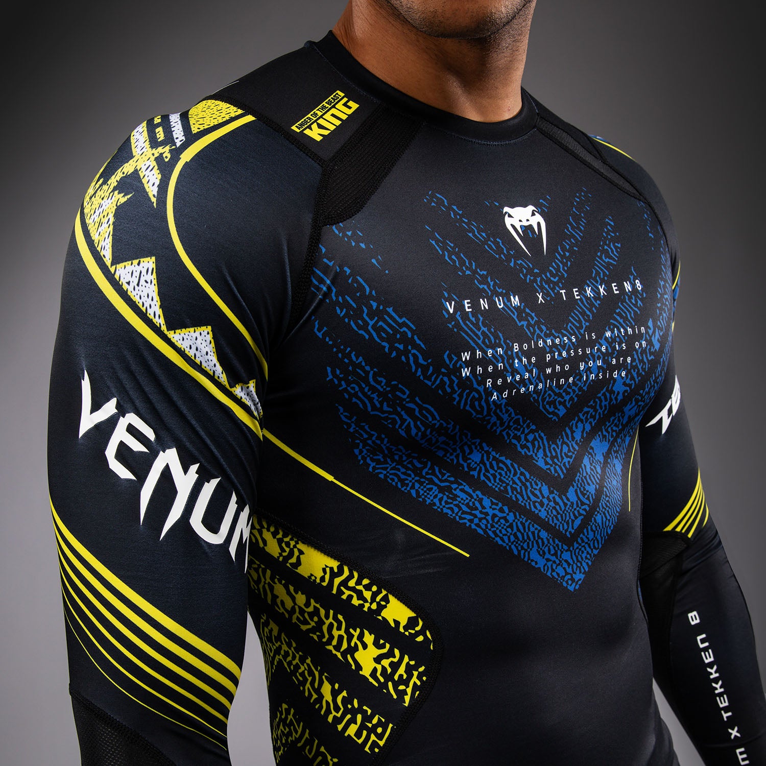 Rashguard à Manches Longues King Venum x TEKKEN 8 - Noir/Jaune - product-type_T-Shirts de Compression