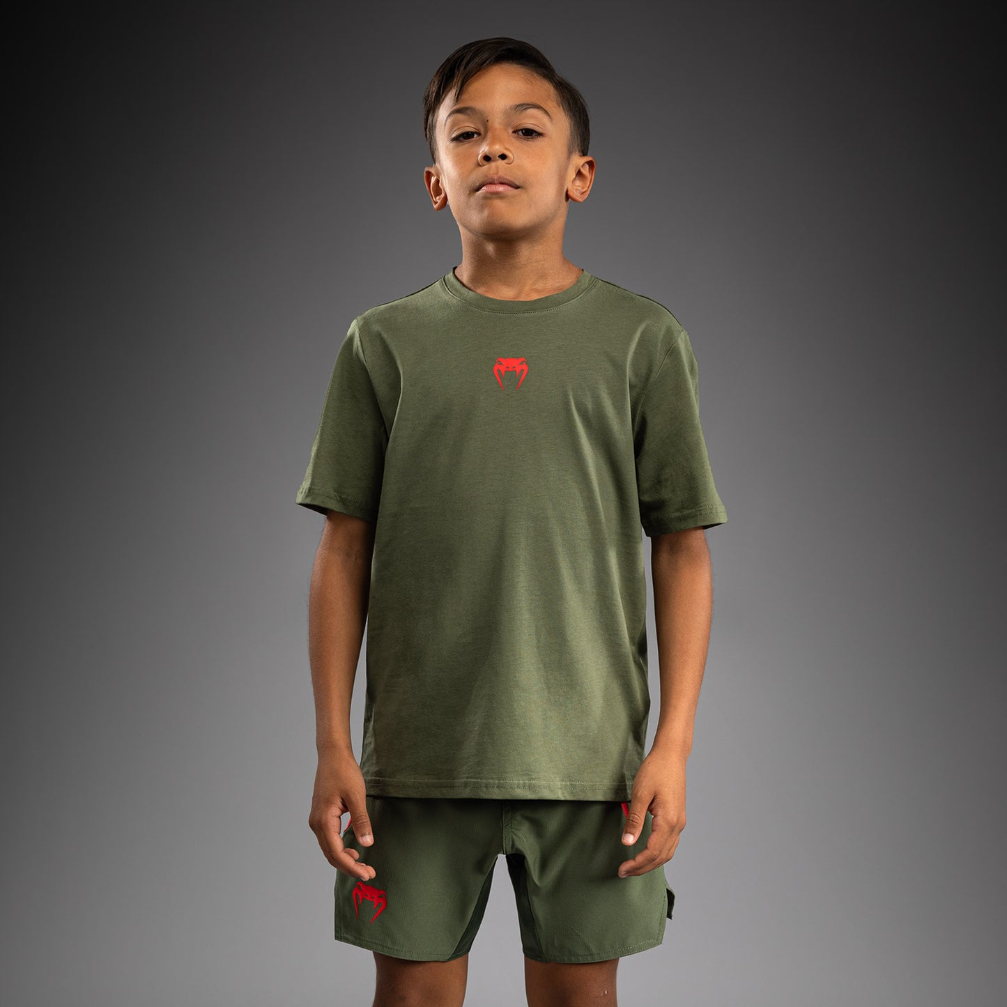 T-shirt pour Enfants Venum Contender - Vert militaire/Orange - product-type_T-Shirts