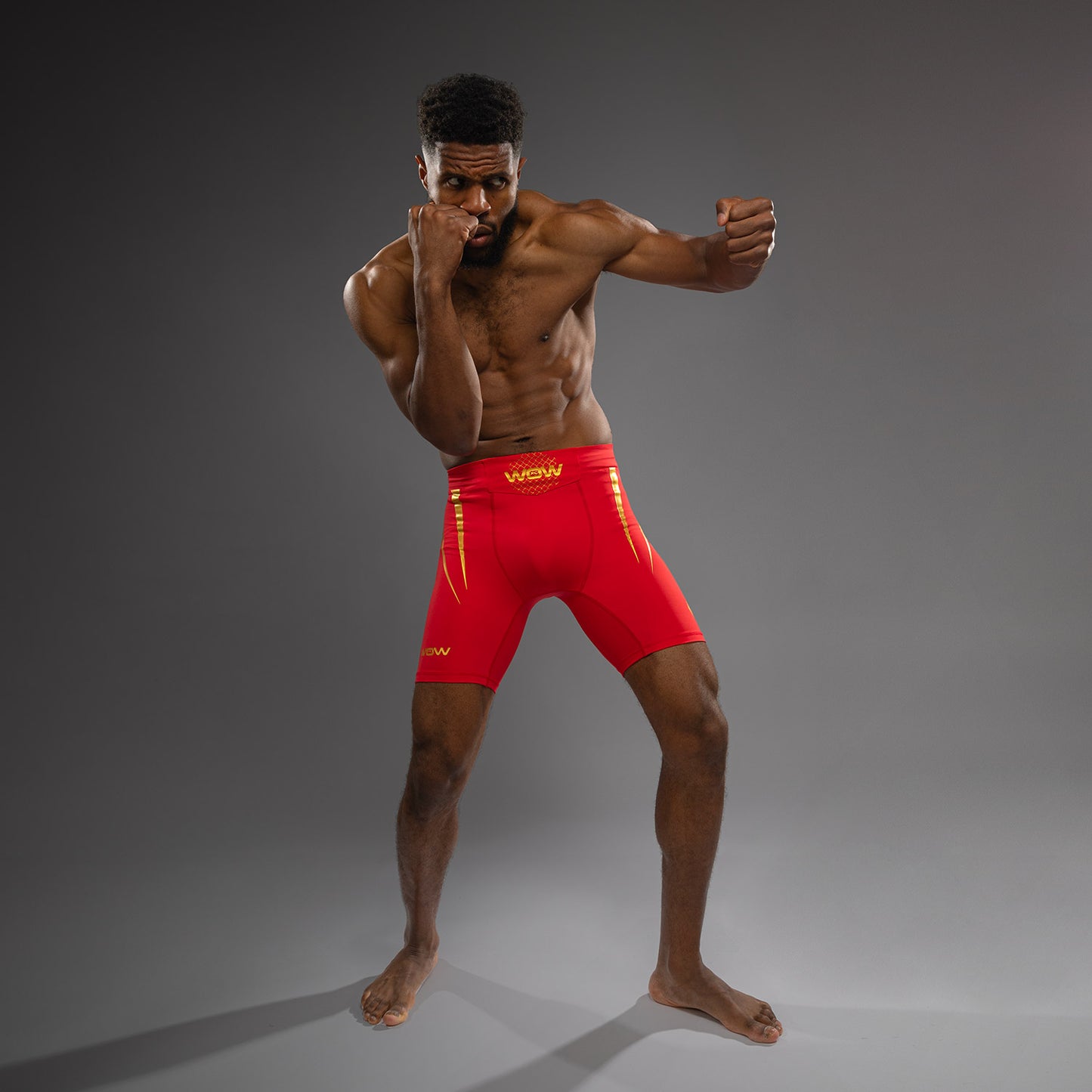 Short de Compression Venum x WOW FC - Rouge/Or - product-type_Shorts de compression