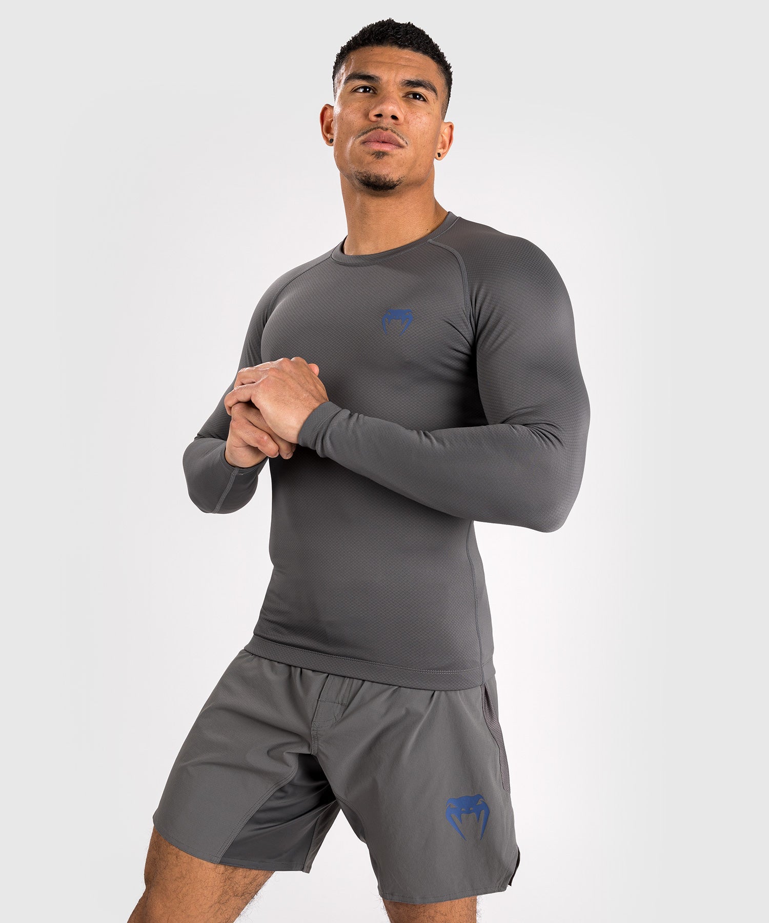 Rashguard à manches longues pour hommes Venum Contender - Gris - T-shirts de compression