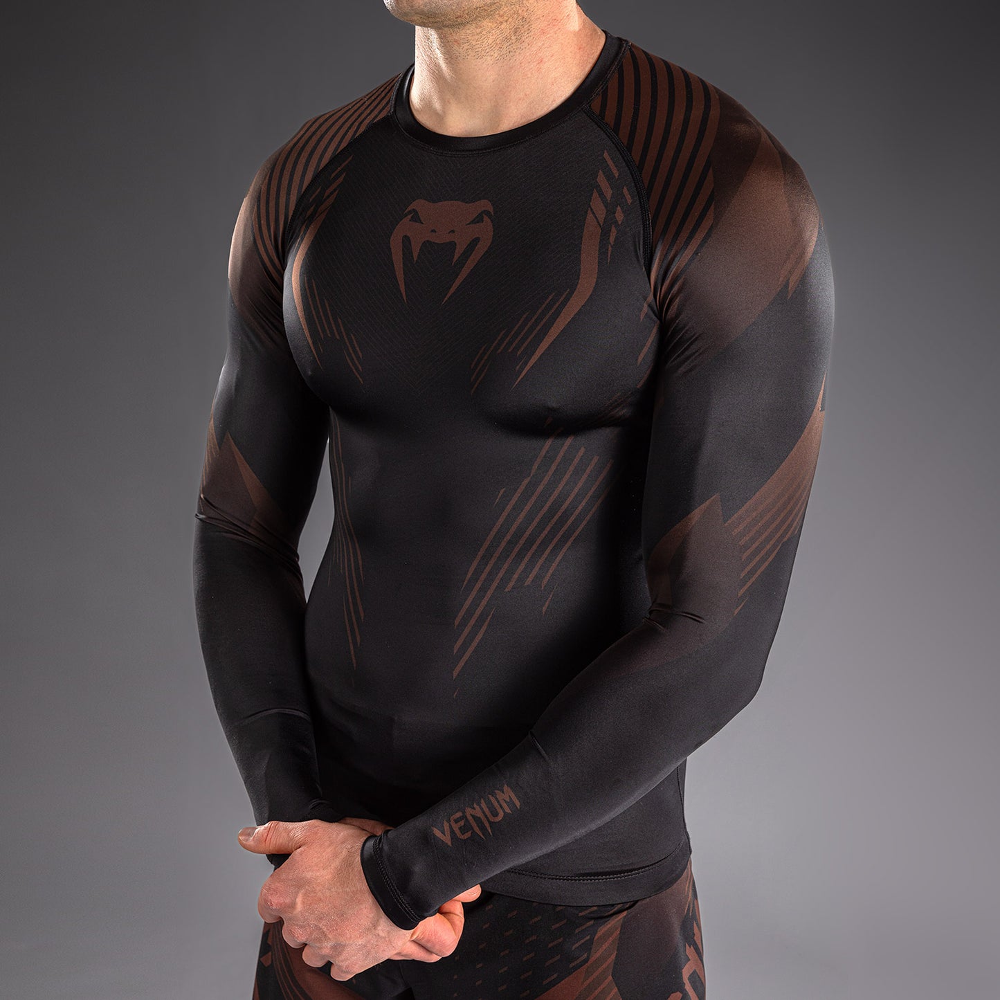 Rashguard à Manches Longues Venum No-Gi 6.0 - Noir/Marron