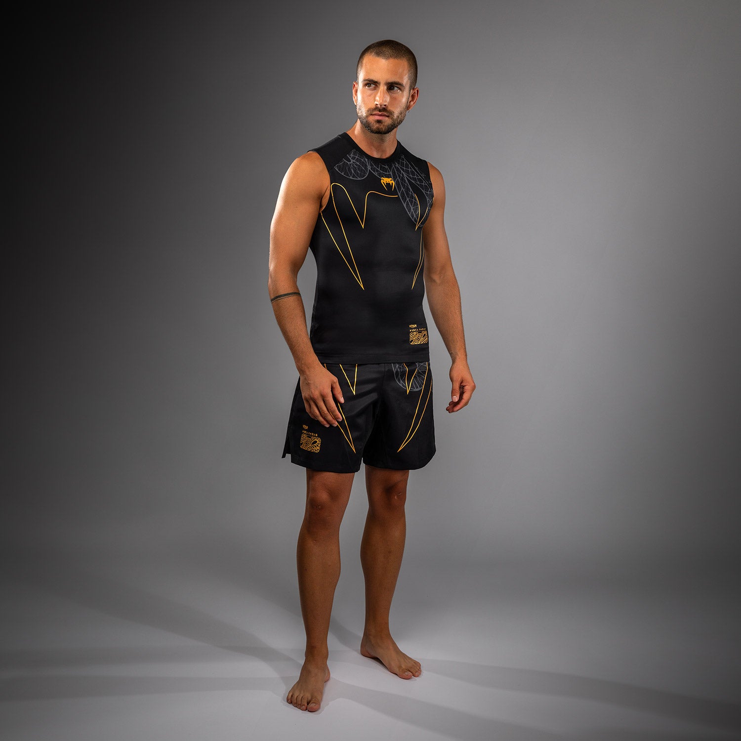 Rashguard Sans Manches Venum Serpenti – Noir/Argent/Or - product-type_T-Shirts de Compression