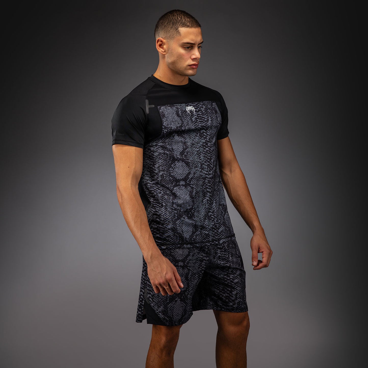 T-shirt Dry Tech Venum G-Fit Scales – Noir/Gris Charbon