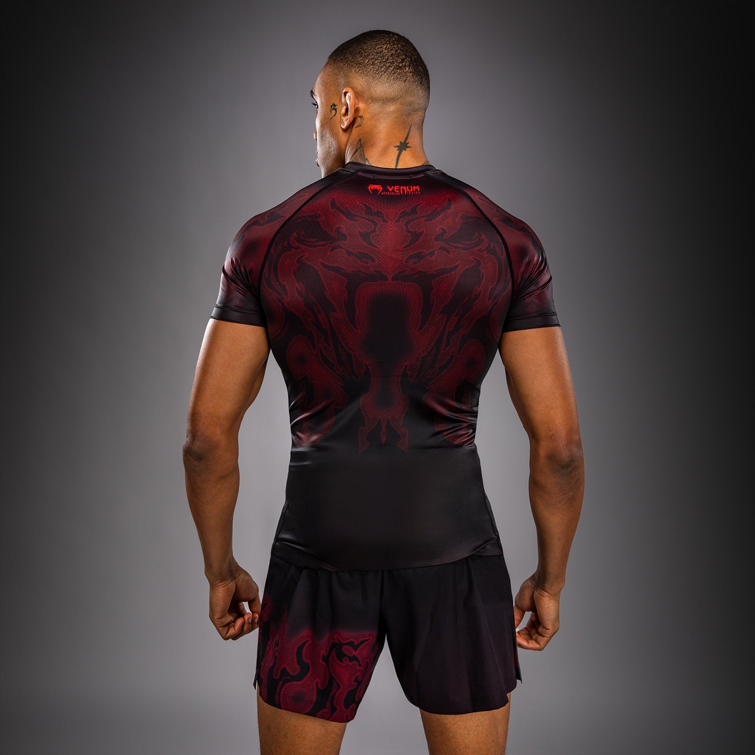 Rashguard à Manches Courtes Venum Spectre – Noir/Rouge - product-type_T-Shirts de Compression