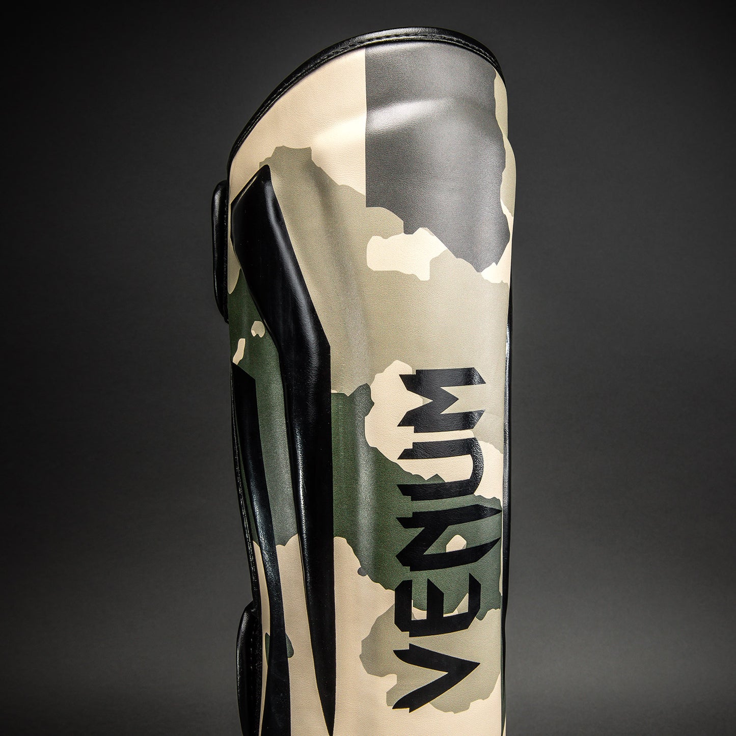 Protège-tibias Venum Elite Camo - Kaki/Blanc Cassé