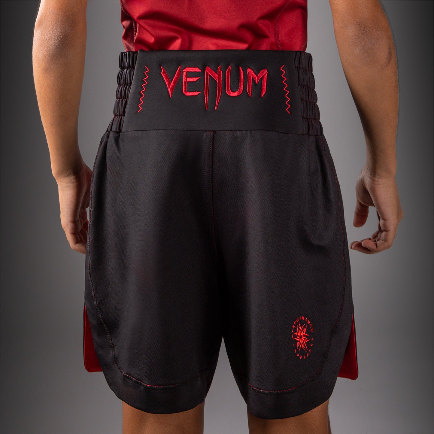 Short de Boxe Pour Enfant Venum Attack - Noir/Rouge