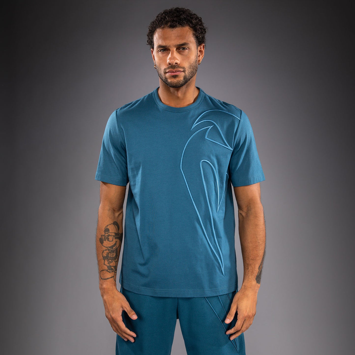 T-shirt en Coton Venum Giant 3D - Bleu Océan
