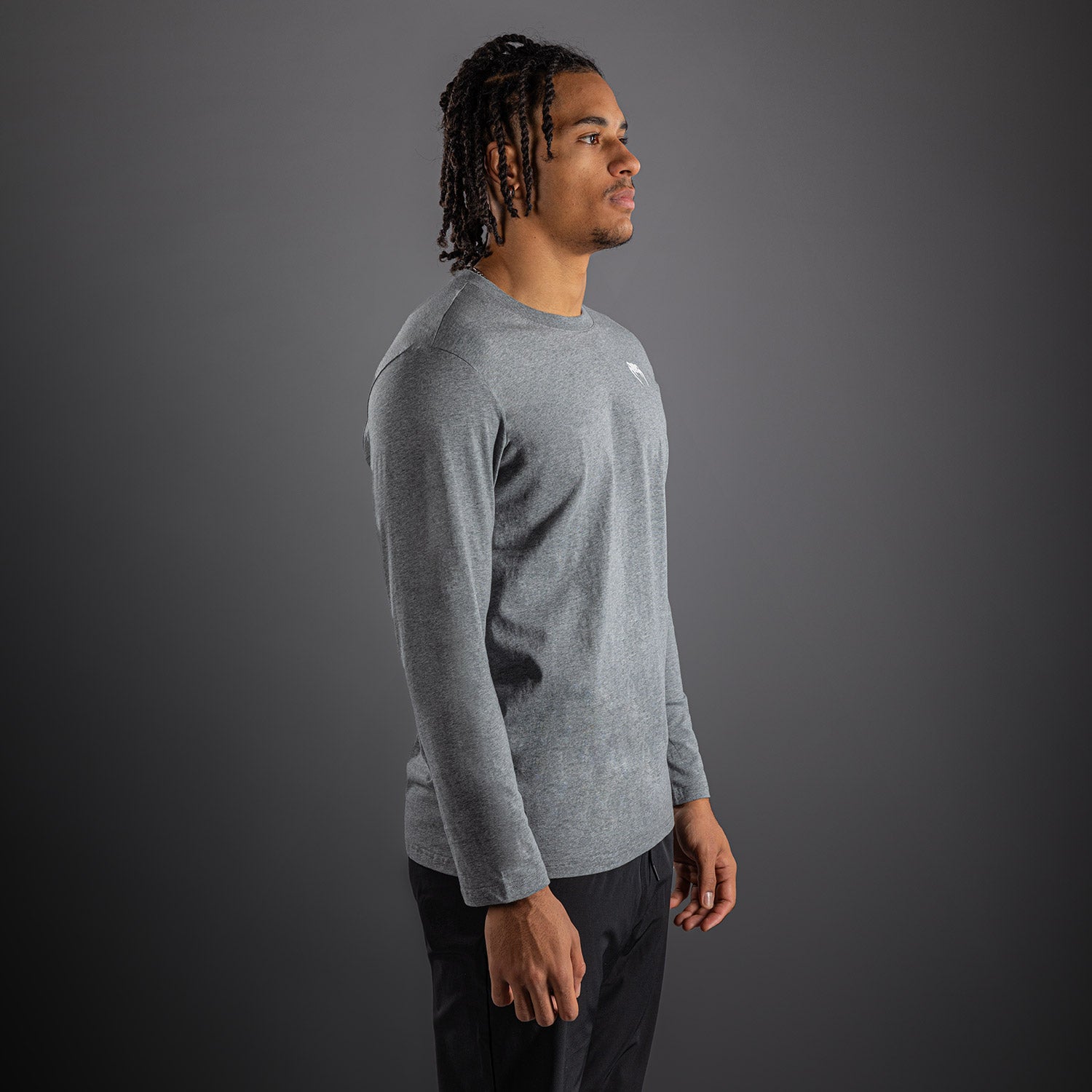 T-shirt à manches Longues Venum Lineup - Gris Chiné/Blanc - product-type_T-Shirts