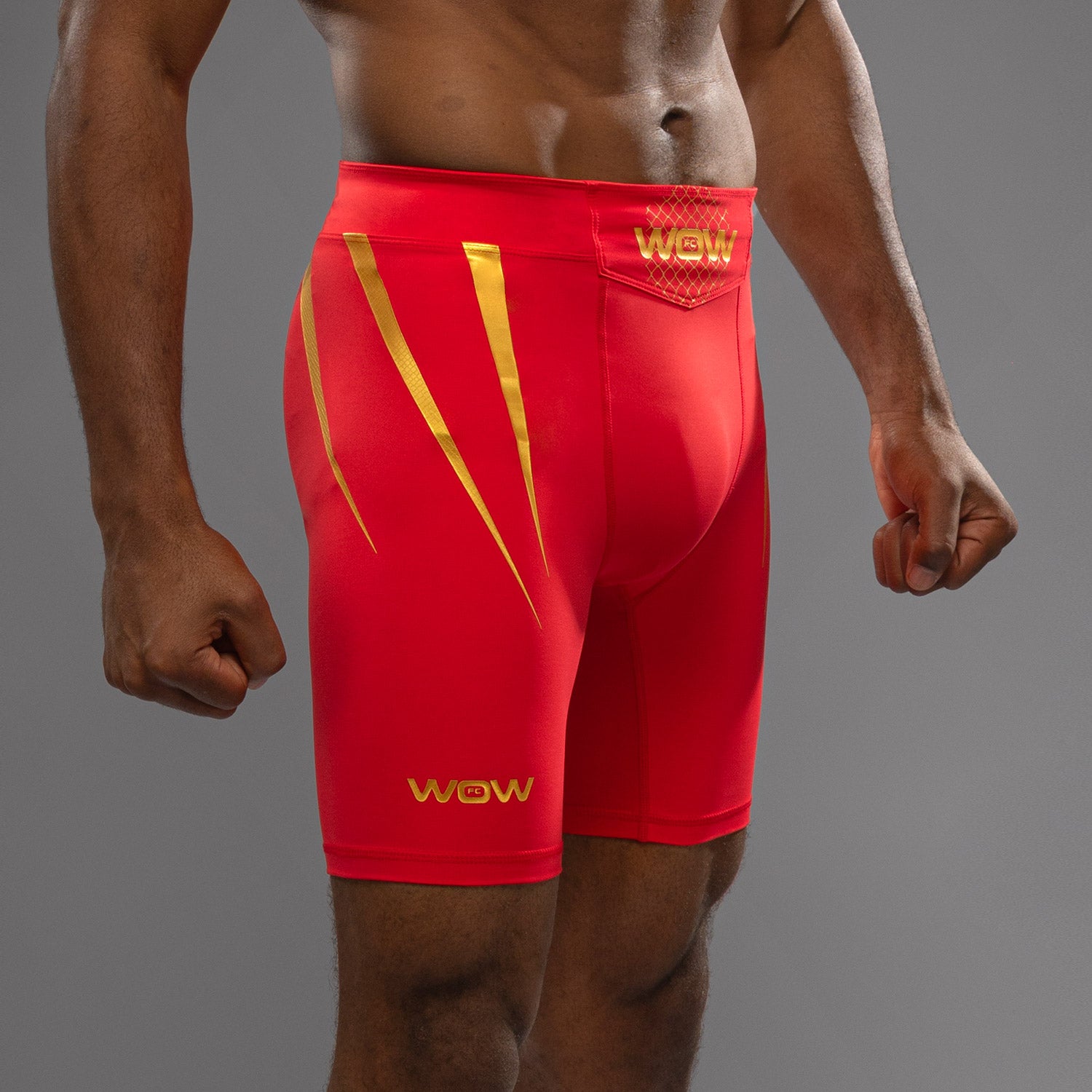 Short de Compression Venum x WOW FC - Rouge/Or - product-type_Shorts de compression