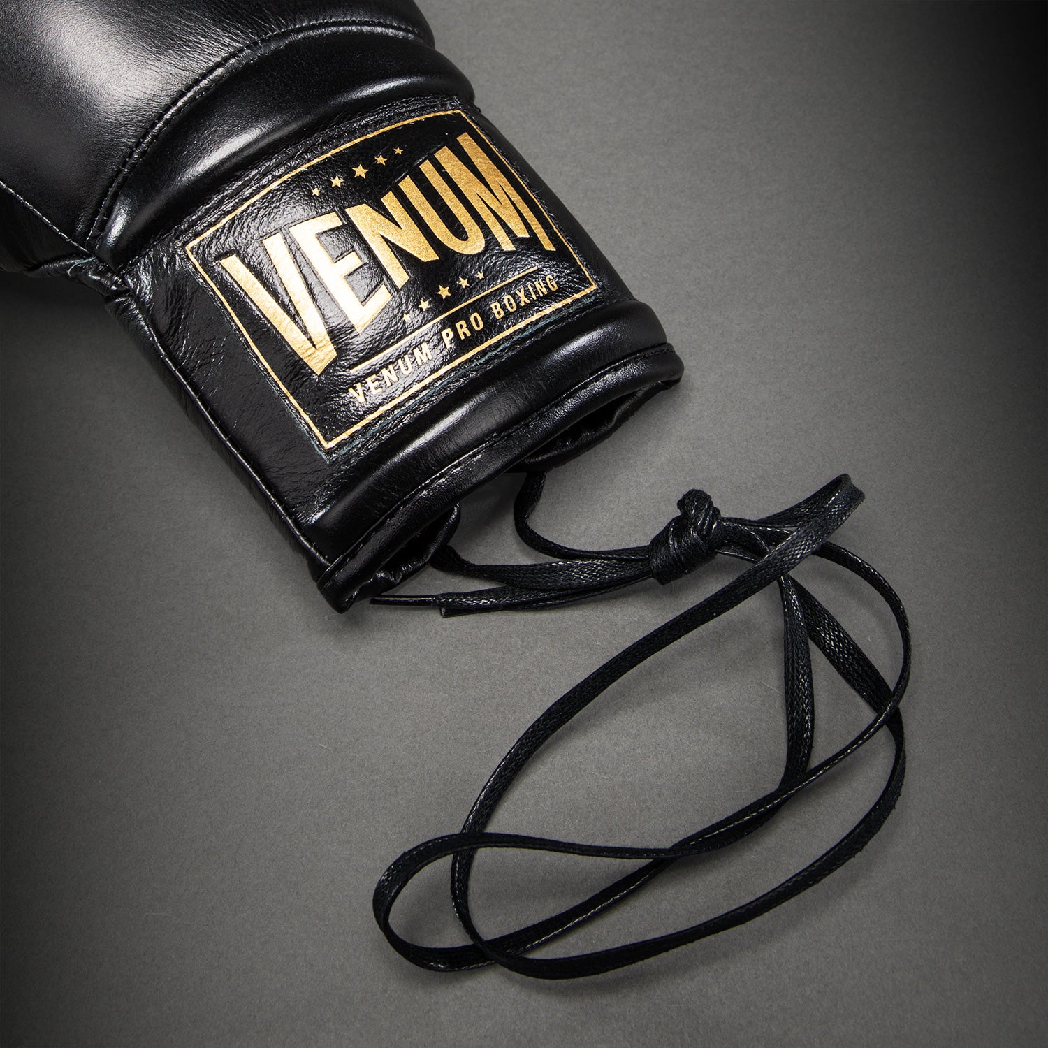Gants de boxe Venum Giant 2.0 Mike Tyson Pro avec Lacets – Noir/Or - Sac inclus -