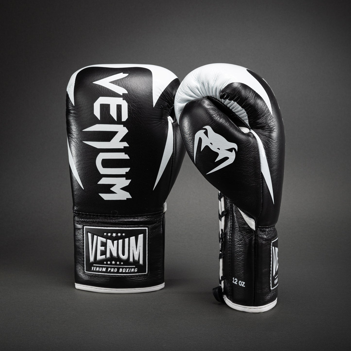 Gants de boxe Venum Hammer Pro avec lacets - Noir/Blanc - product-type_Gants de boxe