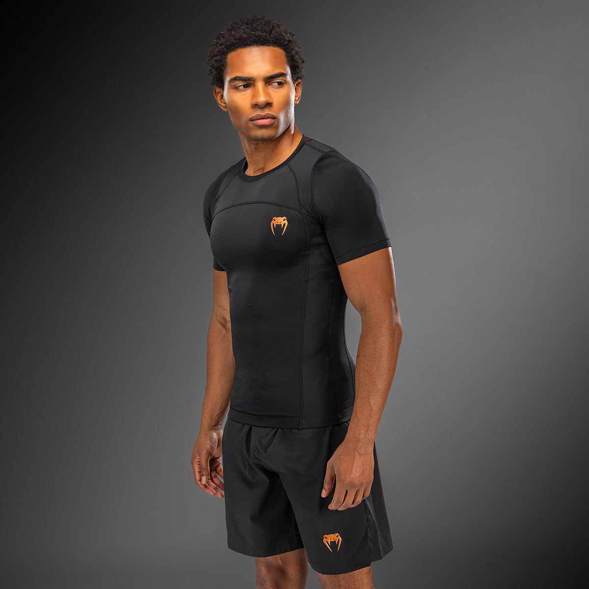 Rashguard manches courtes Venum G-Fit Revolution - Noir/Cuivre