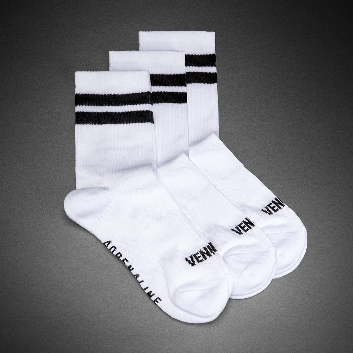 Chaussettes montantes lot de 3 paires Venum Adrenaline - Blanc/Noir