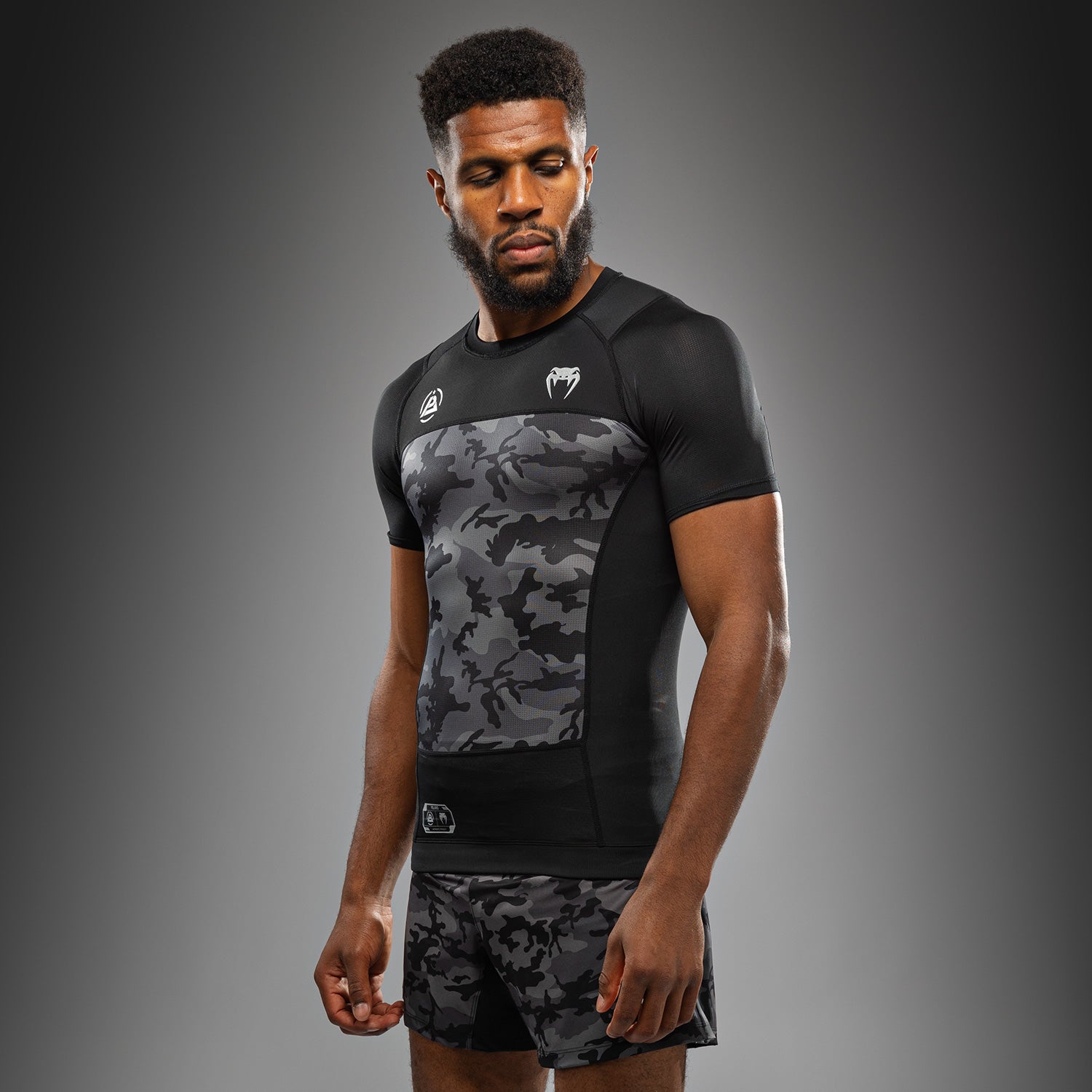 Rashguard manches courtes Venum x Polaris - Noir/Gris - product-type_T-Shirts de Compression