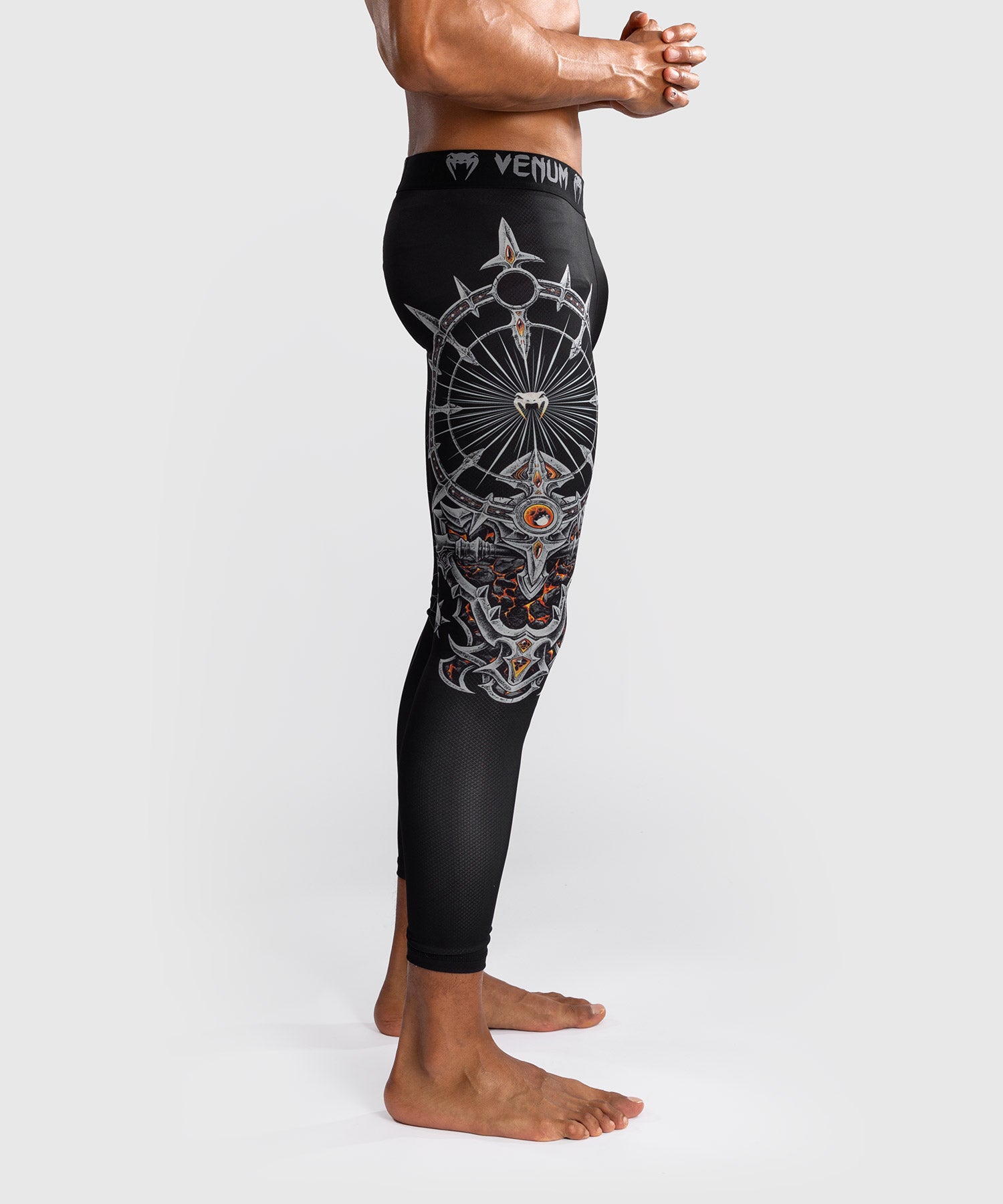 Pantalon de Compression pour Hommes Venum Gladiator 5.0 - Noir/Argent - product-type_Pantalons de Compression