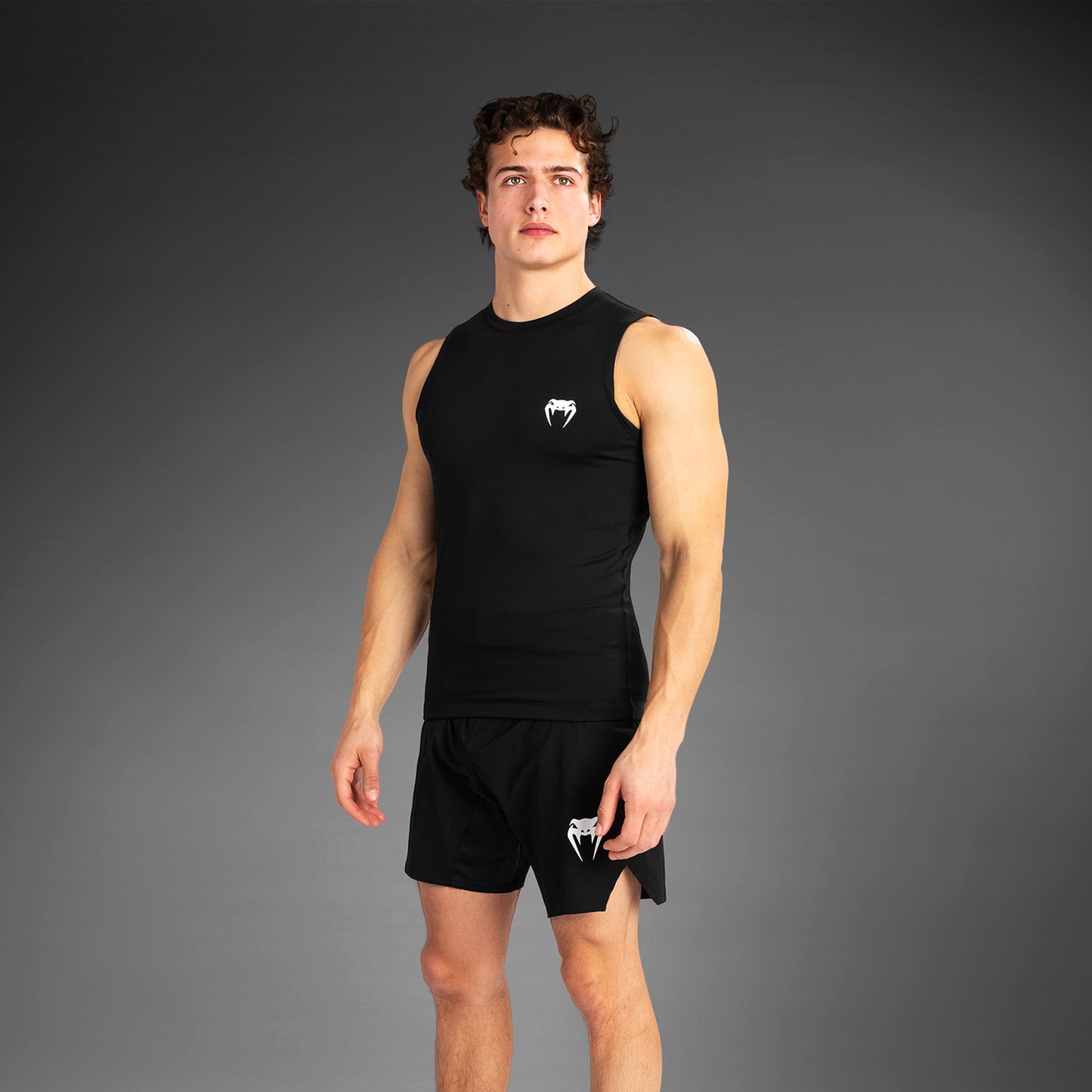 Rashguard sans manches pour hommes Venum Contender - Noir/Blanc - product-type_T-Shirts de Compression
