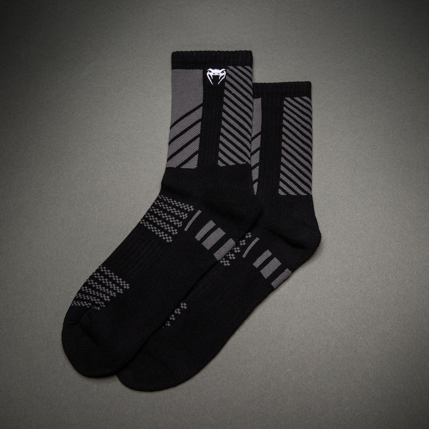 Pack de 3 Paires de Chaussettes Mi-longues Venum Vector - Noir/Gris - product-type_Chaussettes
