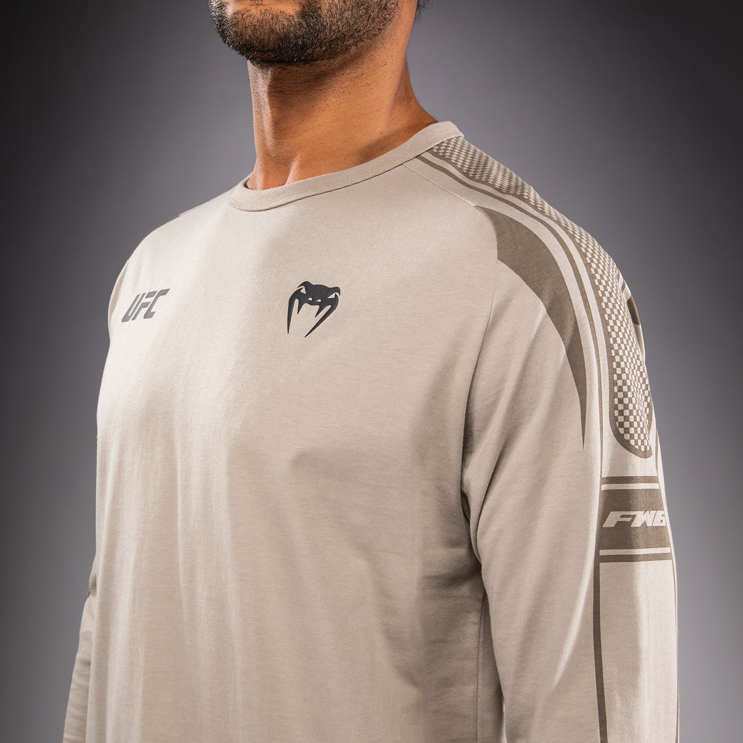 T-shirt à Manches Longues pour Homme Venum UFC Unity by Venum Authentic Fight Week - Sable