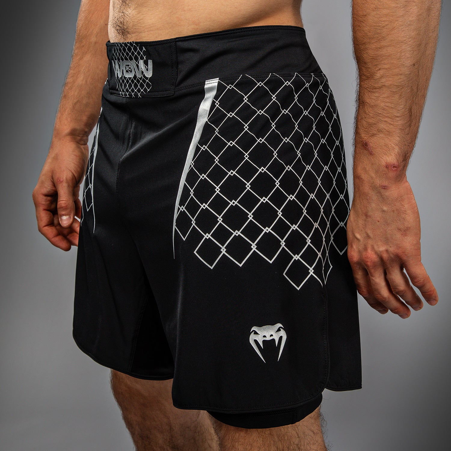 Short de Combat pour Hommes Venum x WOW FC - Noir/ Gris - product-type_Shorts de MMA