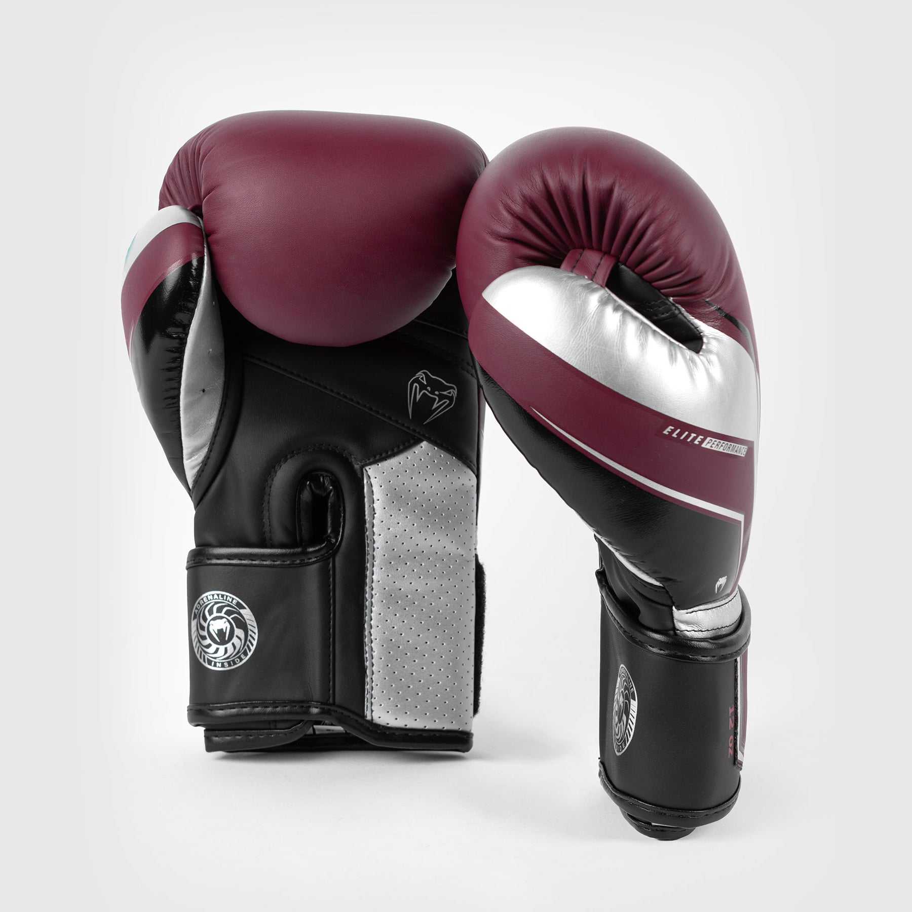 Gants de Boxe Venum Elite Evo - Rouge Bordeaux/Argent - product-type_Gants de boxe