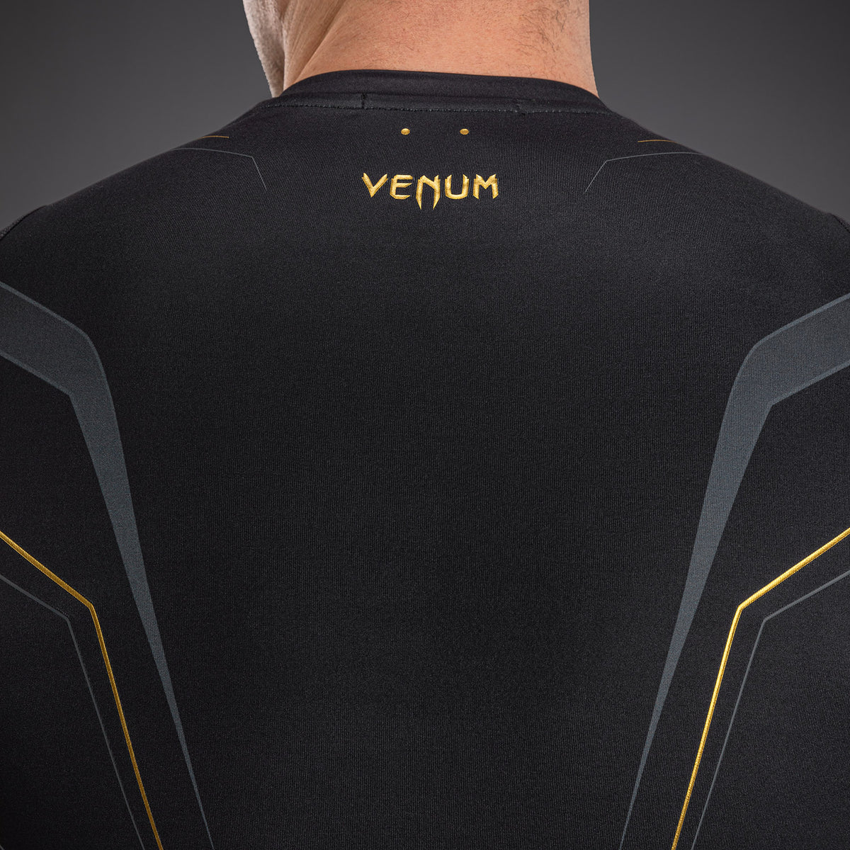 Rashguard à Manches Courtes Venum Streamline – Noir/Or - product-type_T-Shirts de Compression