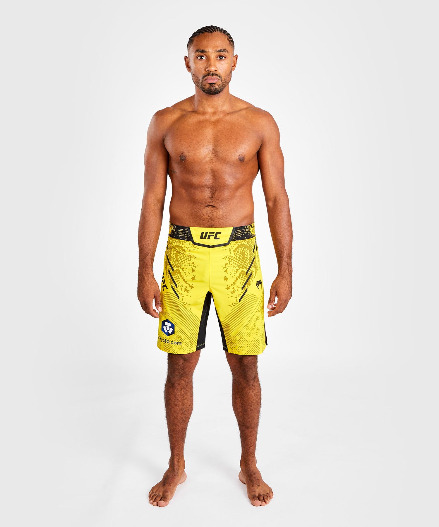 Short de combat personnalisé Coupe longue pour Hommes UFC Adrenaline by Venum Authentic Fight Night – Jaune - Shorts de MMA
