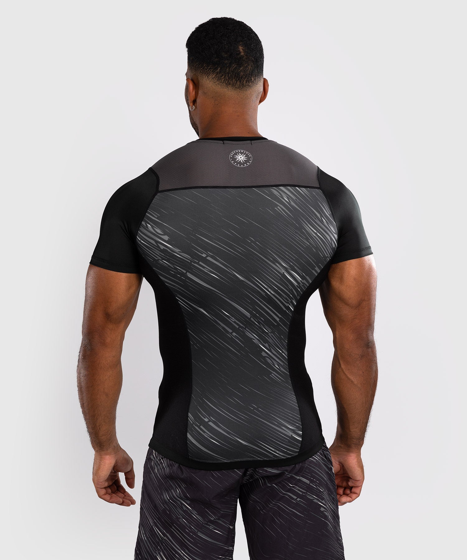 Rashguard Manches Courtes Venum Rapid - Noir/Gris Orage - product-type_T-Shirts de Compression
