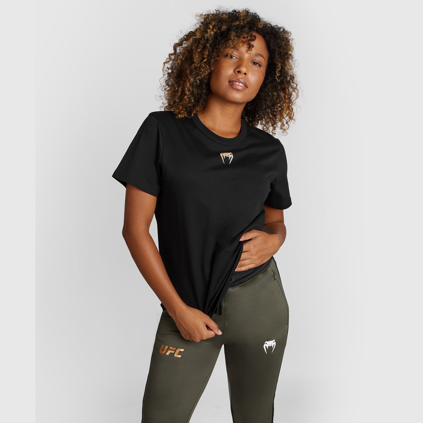 T-shirt à manches courtes en coton pour Femmes UFC Adrenaline by Venum Fight Week - Noir - product-type_T-Shirts