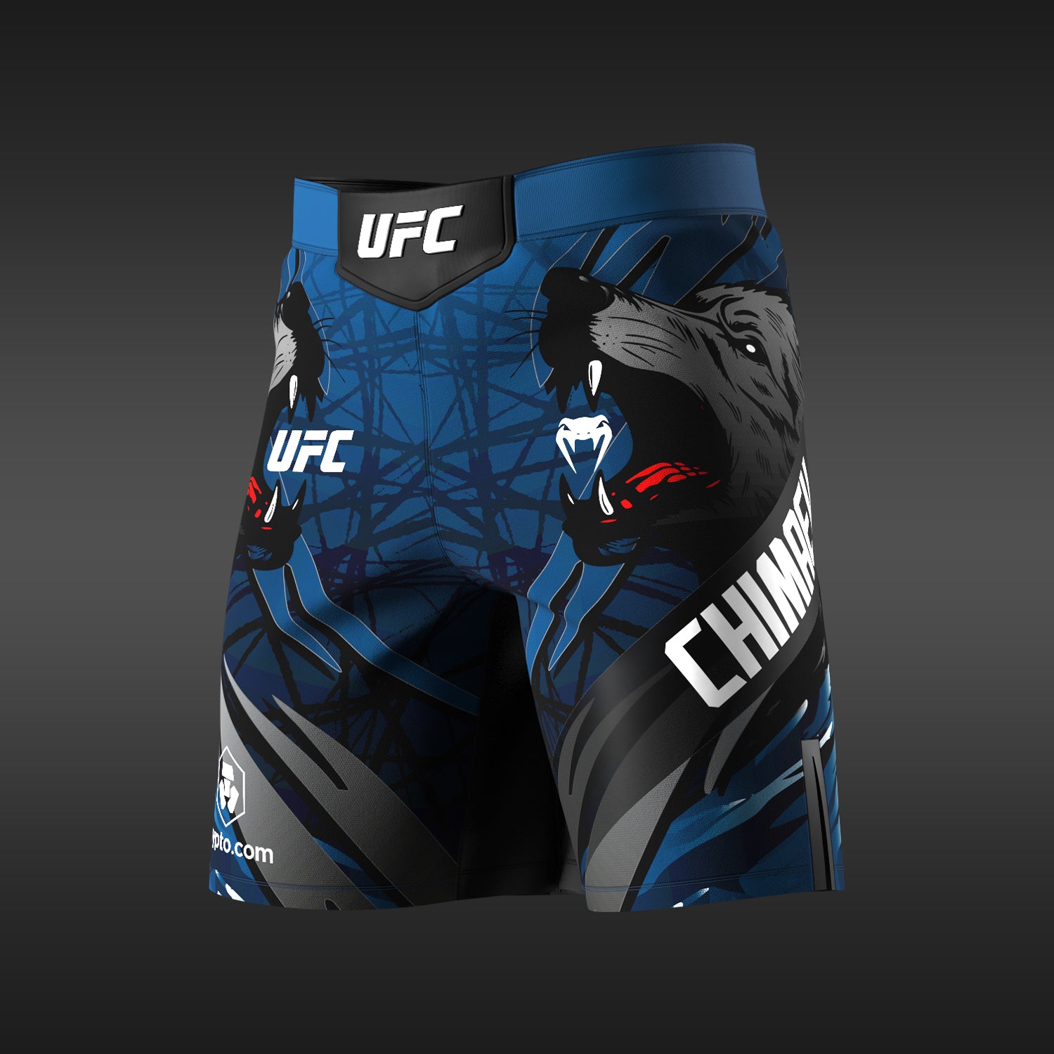 Short de combat pour Hommes UFC Unrivaled by Venum Khamzat Chimaev coupe longue - Bleu - product-type_Shorts de MMA