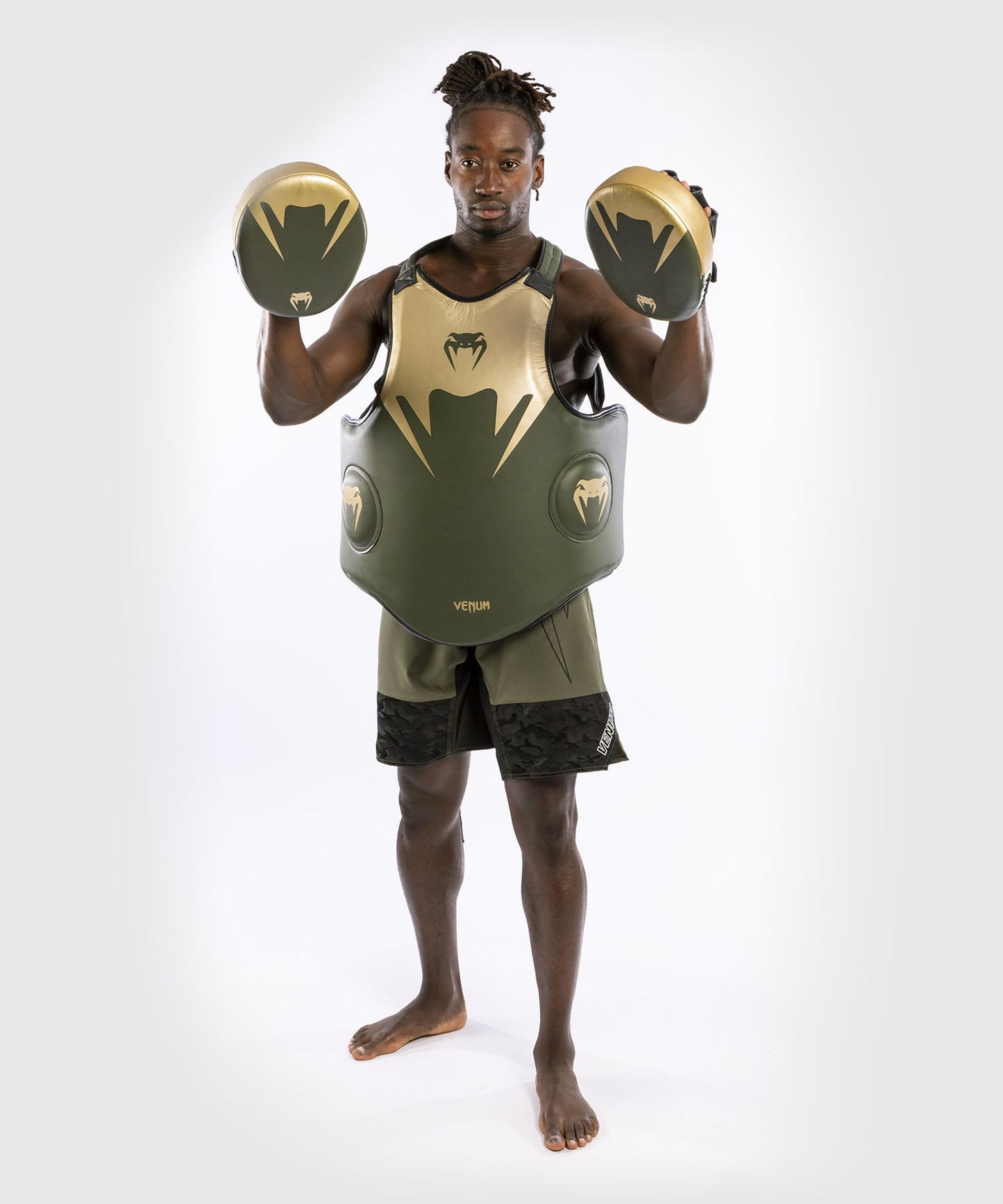 Plastron Venum Pro Boxing En Microfibre - Khaki/Or - product-type_Ceintures abdominales