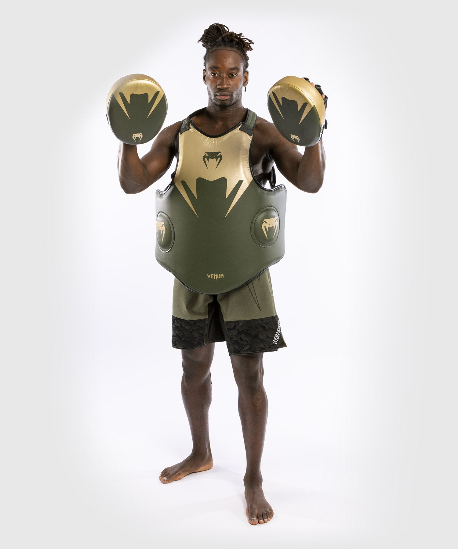 Plastron Venum Pro Boxing En Microfibre - Khaki/Or - product-type_Ceintures abdominales
