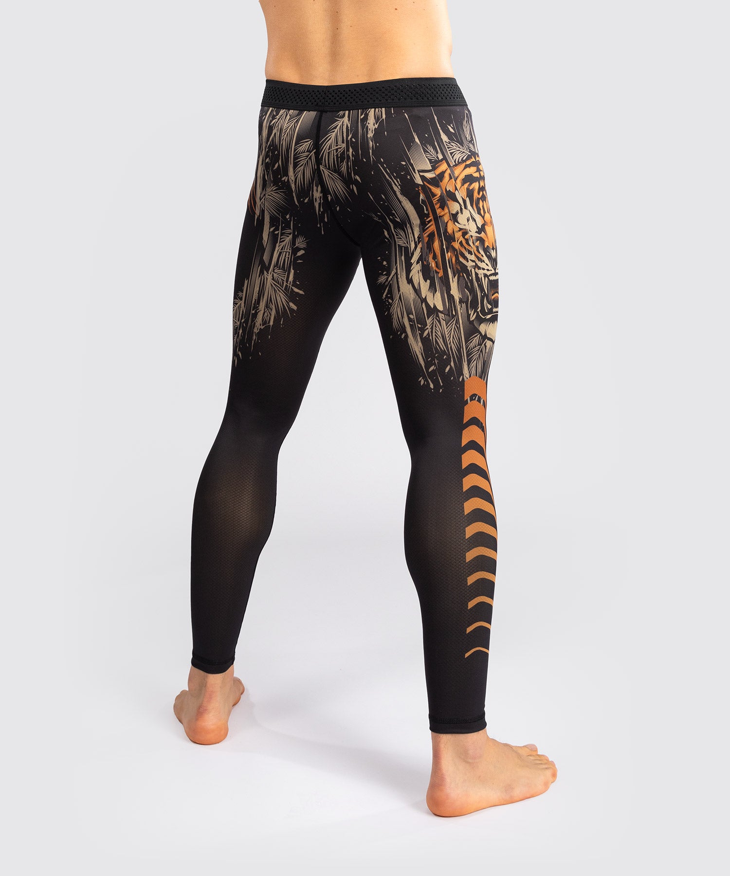 Pantalon de Compression Venum Tiger pour Hommes - Noir/Orange Néon - product-type_Pantalons de Compression