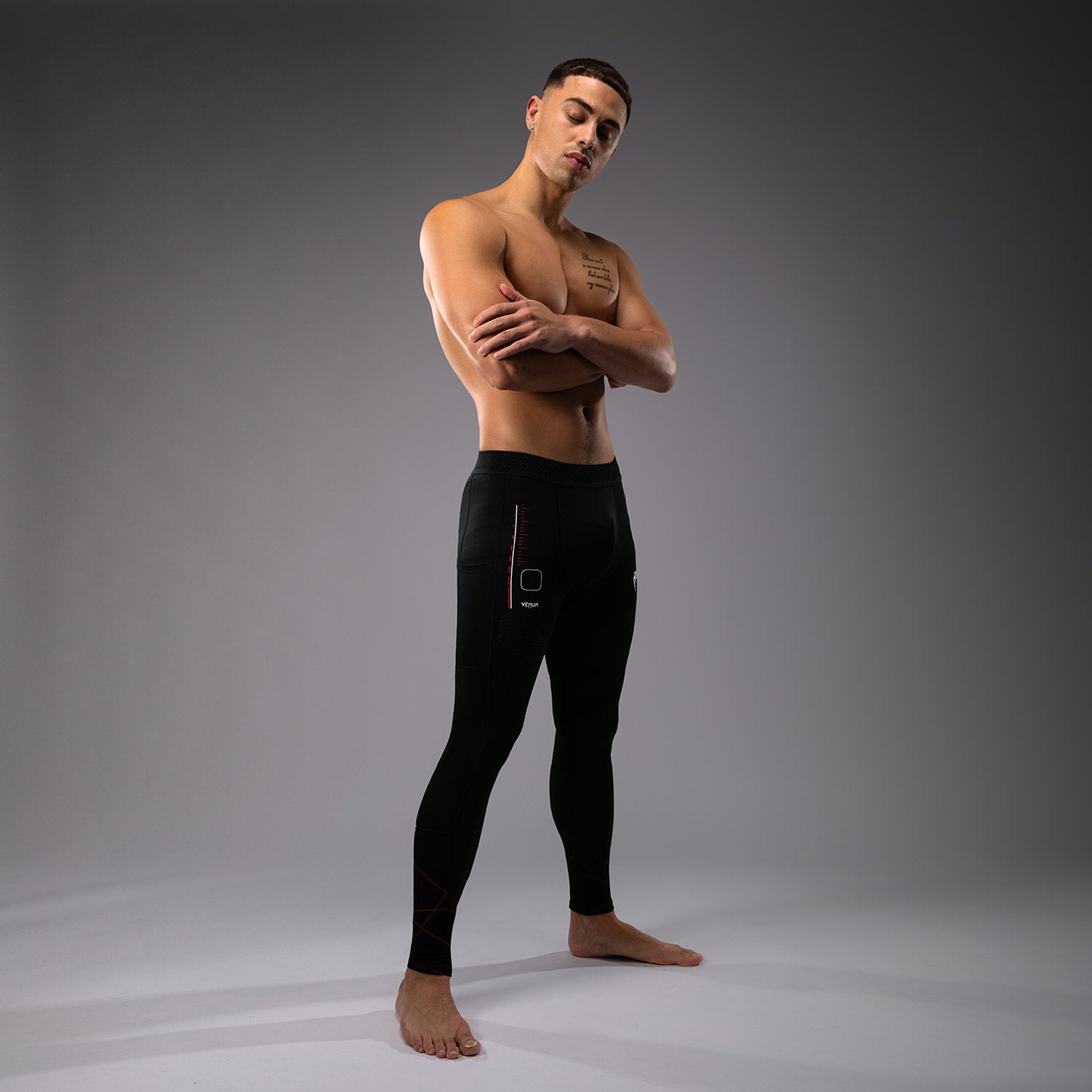 Pantalon de Compression Venum Tactical XT- Noir/Rouge Feu - product-type_Pantalons de Compression