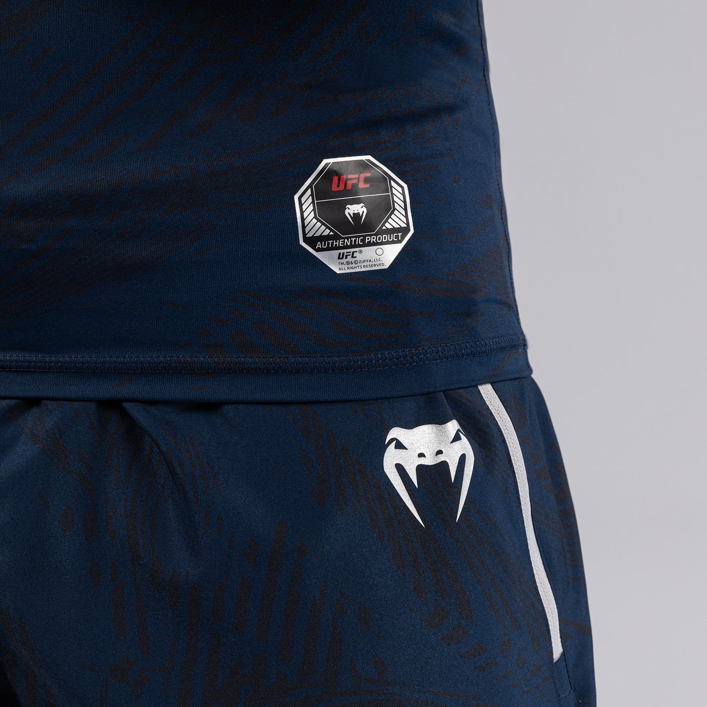 Rashguard Performance à Manches Courtes pour Hommes UFC Fusion by Venum Fight Week - Bleu Océanique - product-type_T-Shirts de Compression