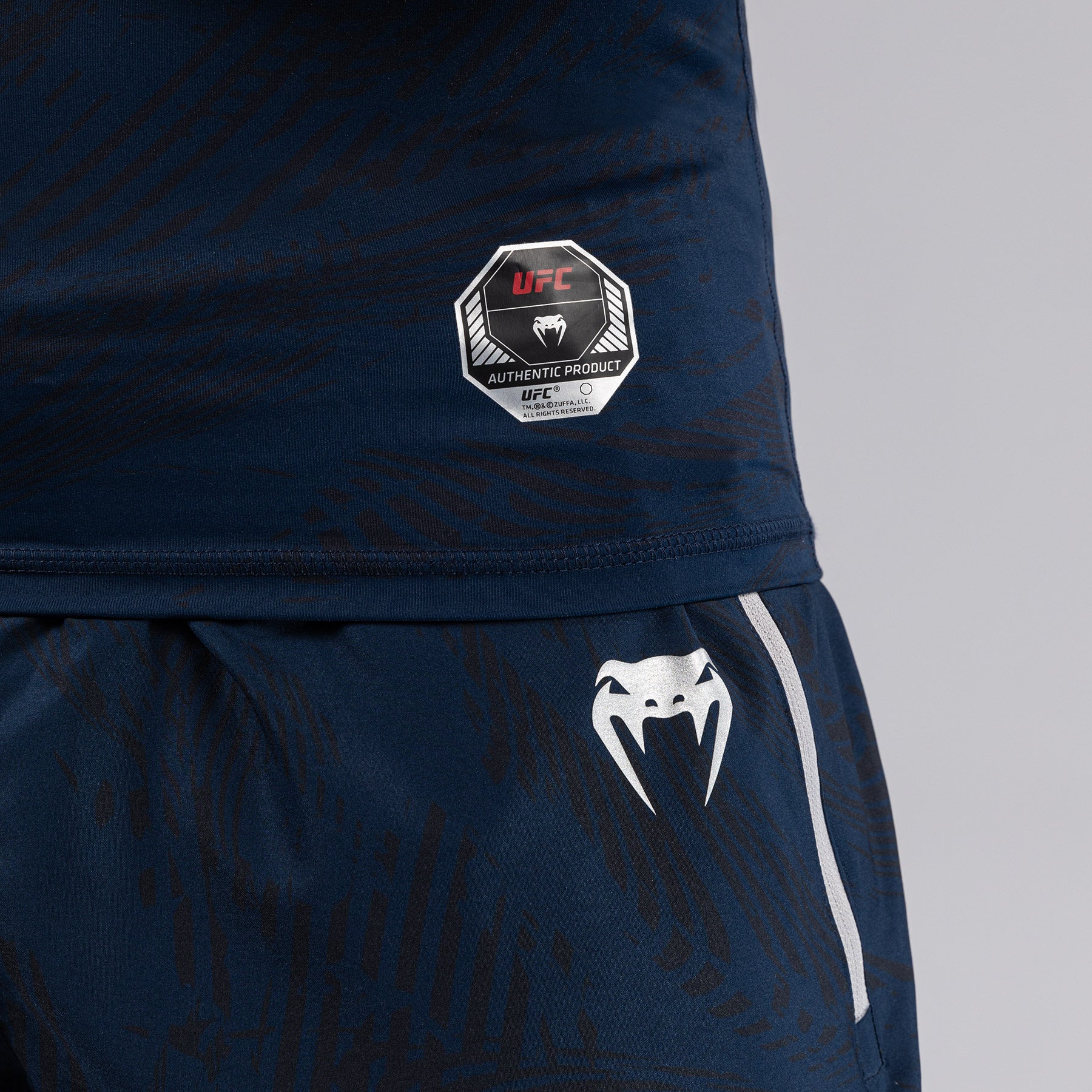 Rashguard Performance à Manches Courtes pour Hommes UFC Fusion by Venum Fight Week - Bleu Océanique - product-type_T-Shirts de Compression