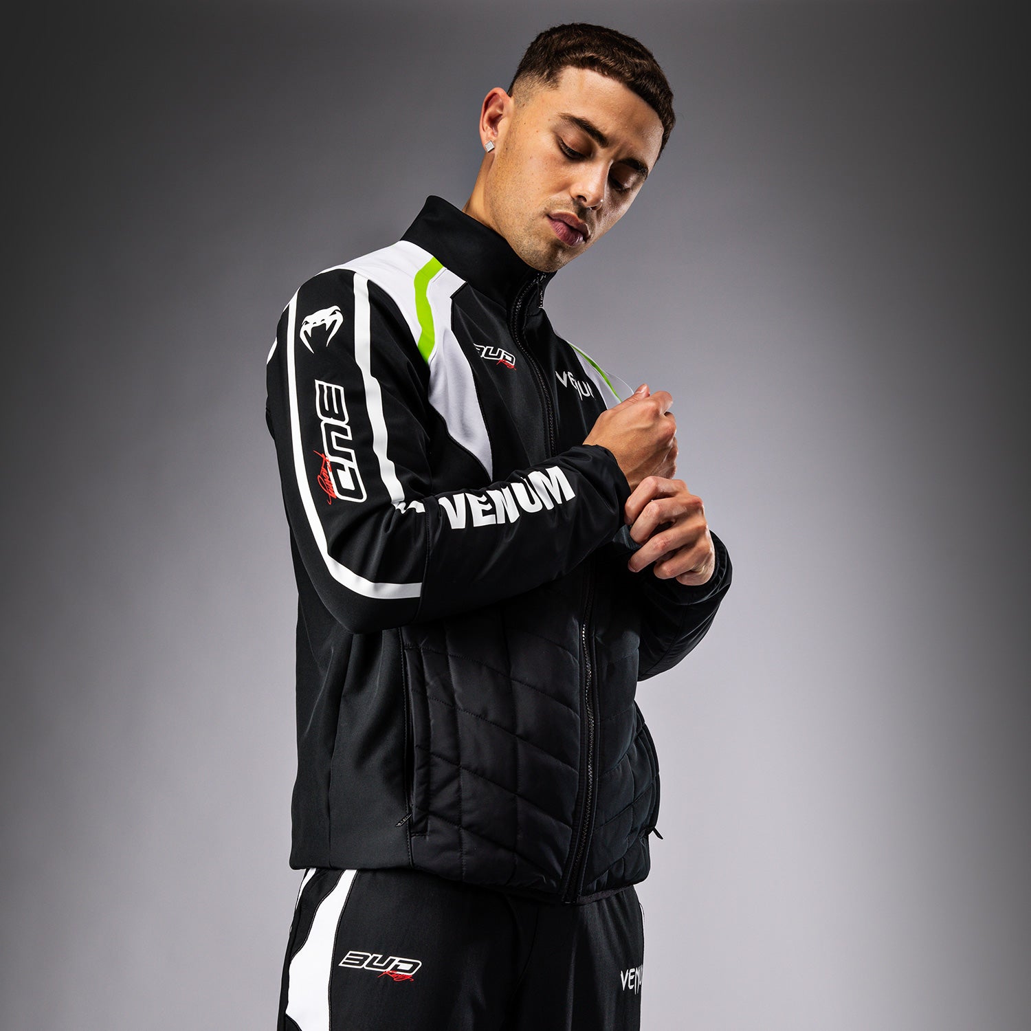 Veste pour Hommes Venum x Bud Racing - Noir/Blanc/Citron Vert - product-type_Vestes