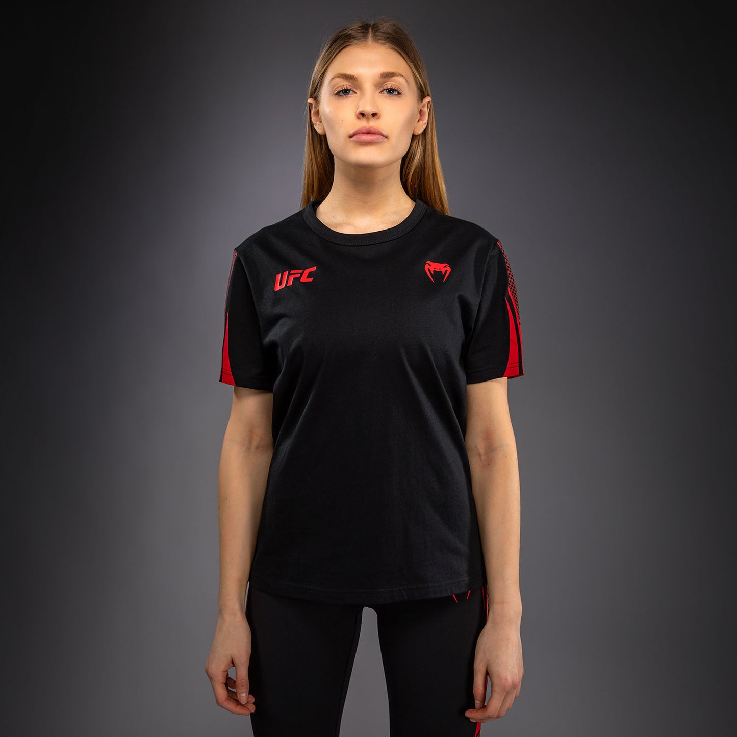 T-shirt à Manches Courtes pour Femme Venum UFC Unity by Venum Authentic Fight Week - Noir